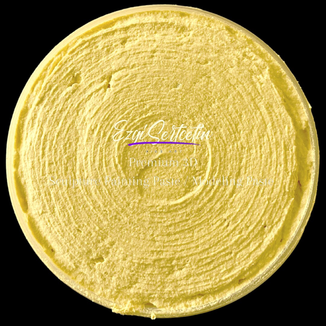 3D Premium Sculpture Painting Paste|Texture Paste|Decorative Plaster|Ready to Use|Ideal for Artwork|Stencil|Flowers|Texture|Art Relief|New Formula| 6 oz by Volume|Ezgi Sertcetin