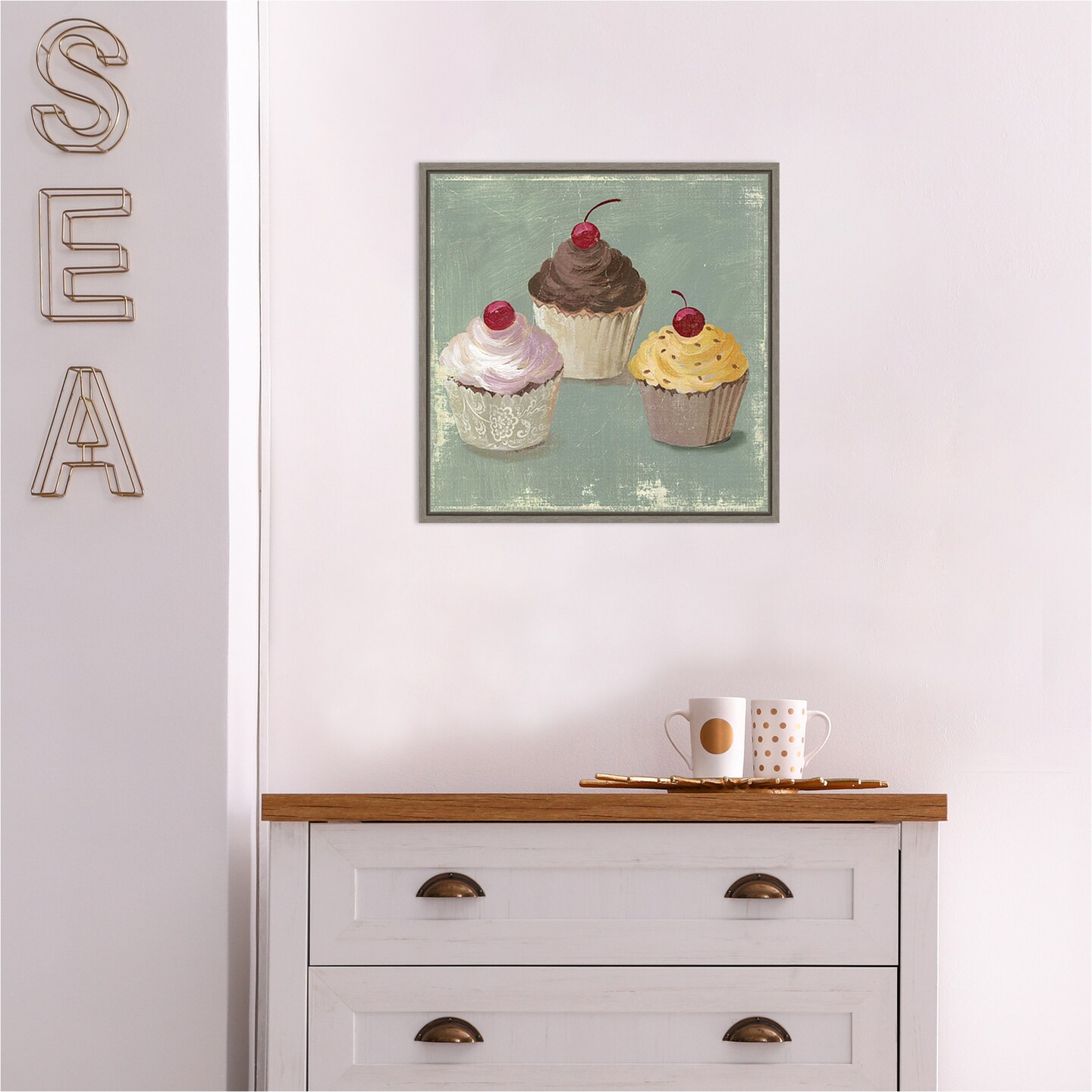 Cupcakes by PI Gallerie Canvas Wall Art Print Framed