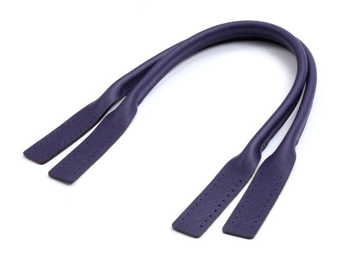 20.4&#x22; byhands Boston Series Saffiano Leather Purse Handles, Tote Bag Strap, Blue Ribbon (32-5203)
