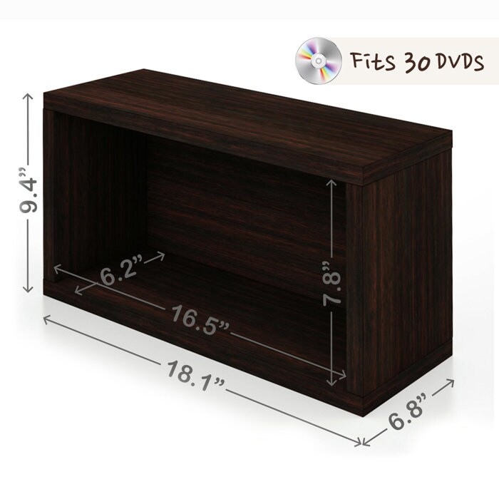 Way Basics Eco zBoard Stackable DVD Storage Rack, Espresso