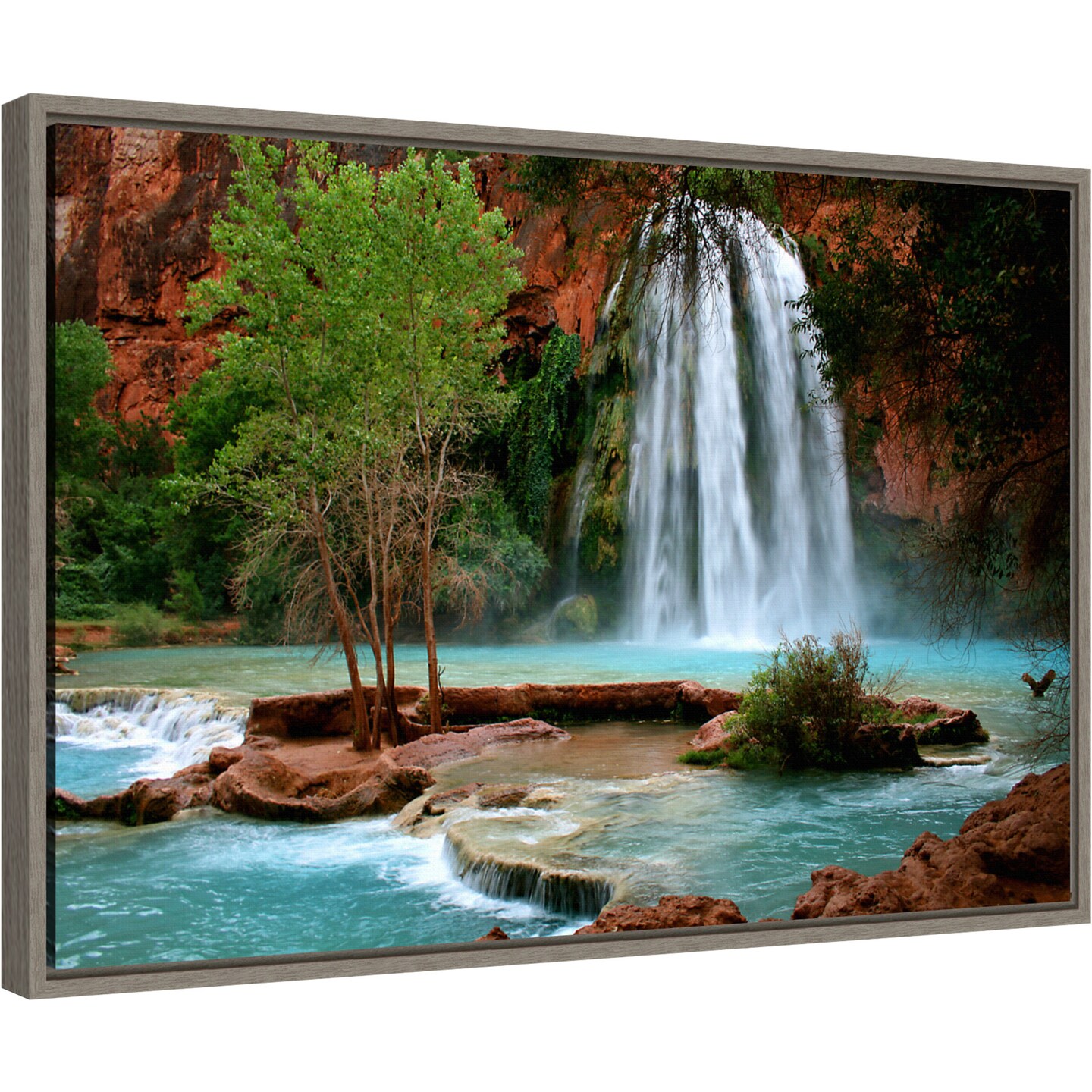 Havasu Falls by Andy Magee Canvas Wall Art Print Framed