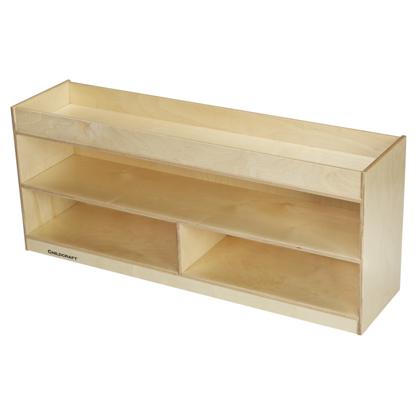 Childcraft Narrow Storage Unit with Well Top, 3 Compartments Storage