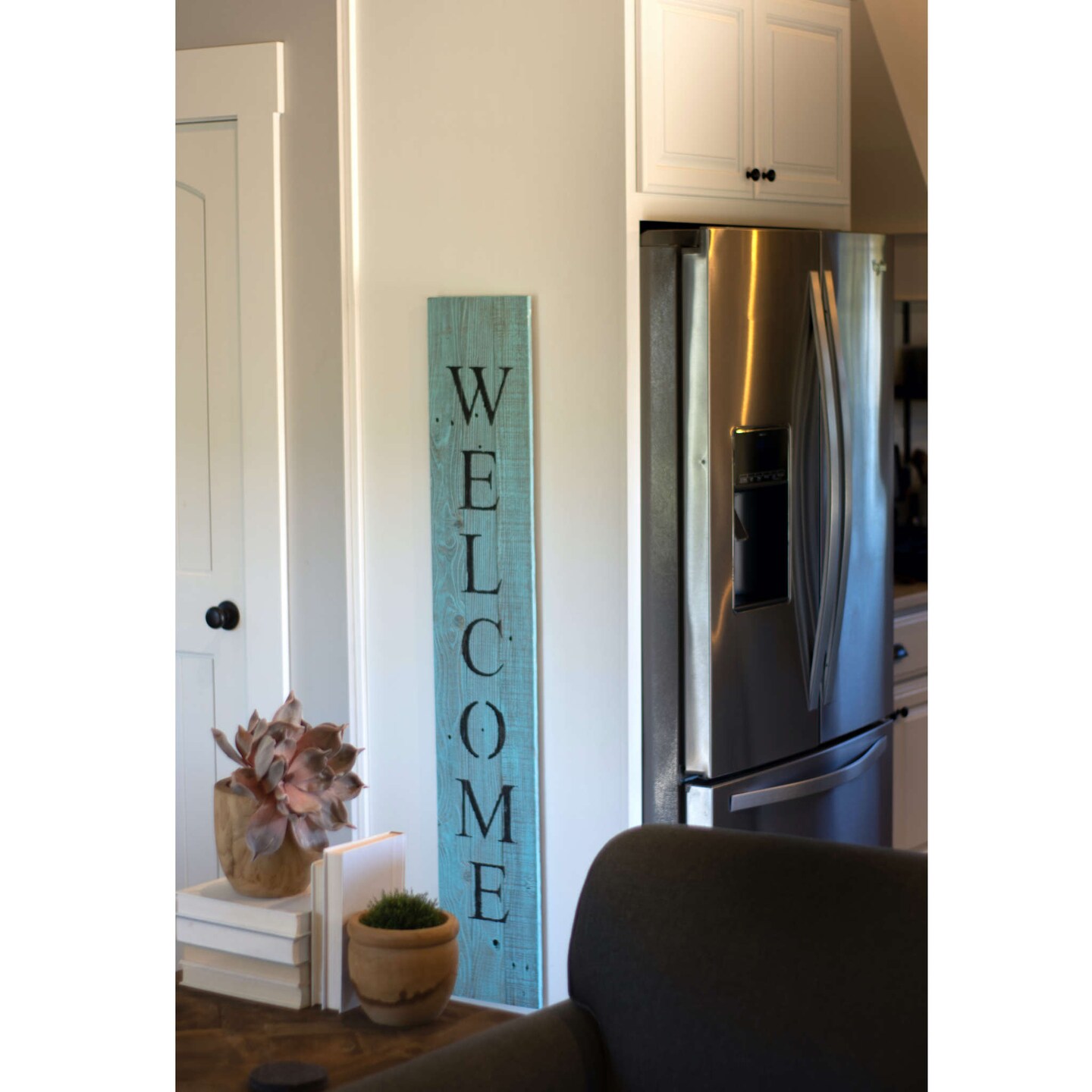 Rustic Farmhouse 5ft Vertical Front Porch Welcome Sign