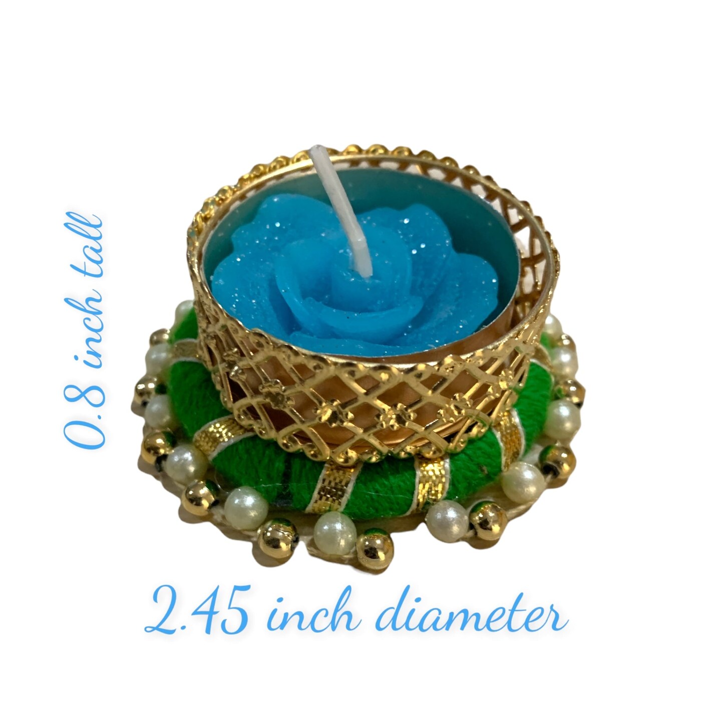 4 Ct Tealight Candle Holders, Diwali Decorations, Boho Decor, Tea