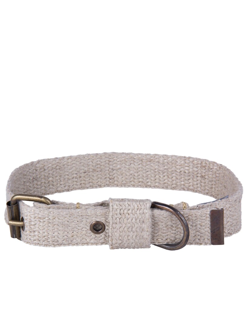 Hemptique Hemp Dog Collar Walking Travelling Safety Eco Friendly Sustainable Naturally Grown Fiber Azo Dye Free