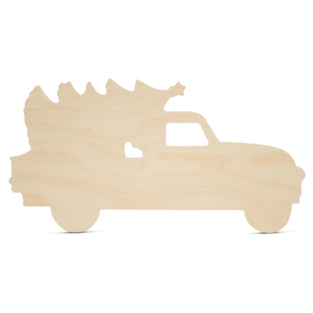 Christmas Pickup Truck Cutout, 12&#x22; DIY Wood Christmas Crafts/Decor | Woodpeckers