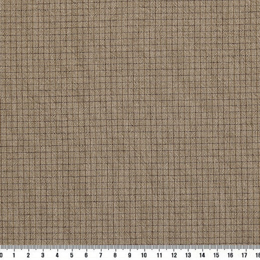 Korean Yarn Dyed Fabric - Byhands 100% Cotton, Trend Mini Check Pattern, Light Mocha (EY20081-I)