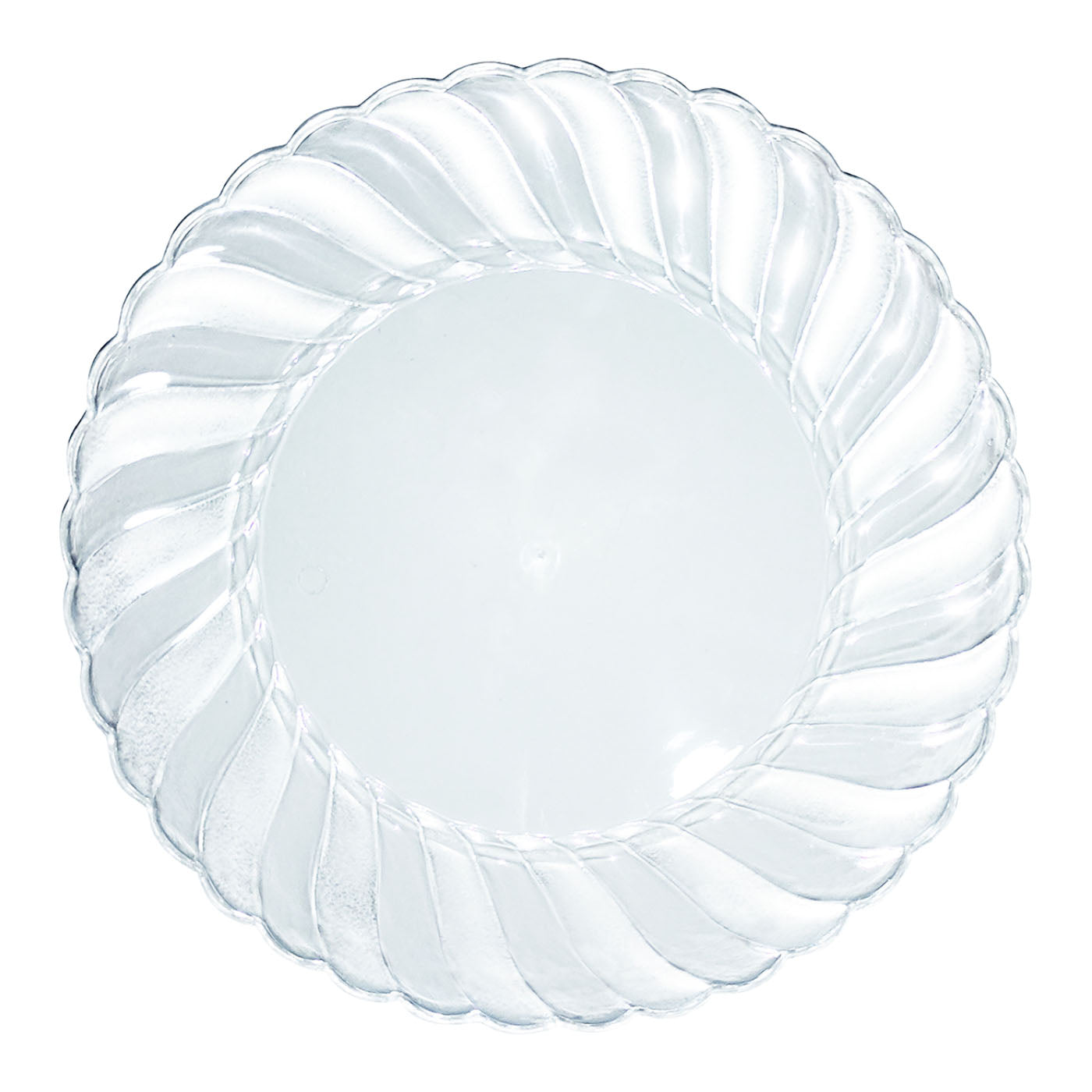 Clear Flair Plastic Dinner Plates - 10.25&#x22; (144 Plates)