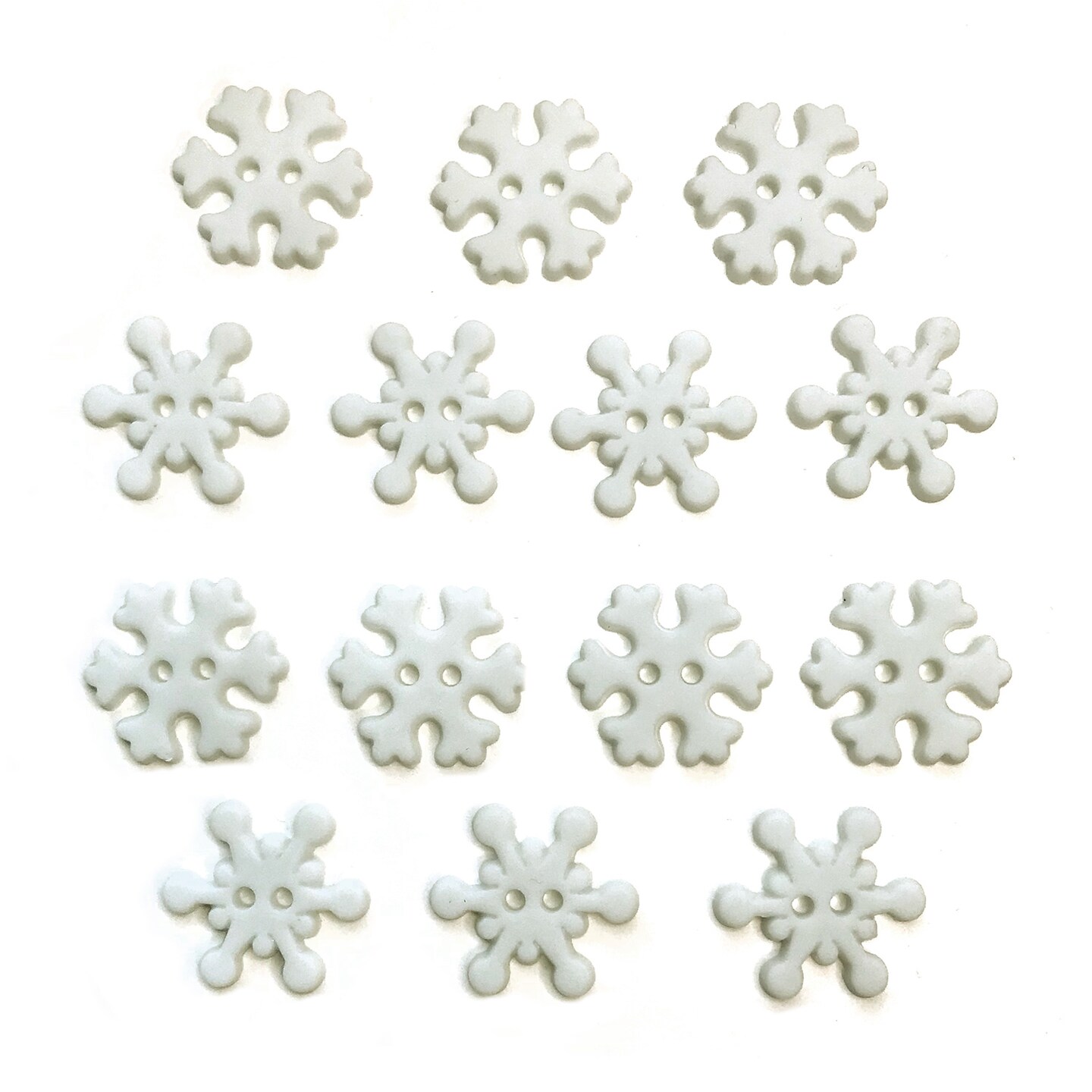 Buttons Galore 60+ Assorted Snowflake Theme Button Bundle for Sewing & Crafts - Set of 6 Button Packs