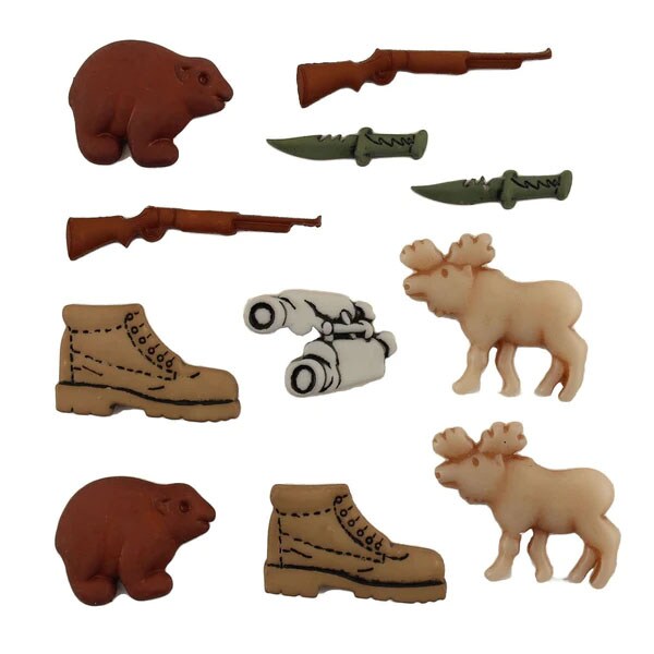 Buttons Galore 50+ Hobby Button Bundle for Sewing & Crafts - Set of 6 Button Packs