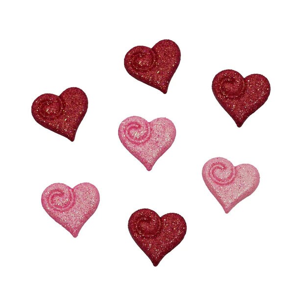 Buttons Galore Romance Button Assortment – 50+ Valentine’s Day Buttons for Sewing & Crafts – 6 Packs of Heart, Rose, Teddy Bear, and Treat Designs