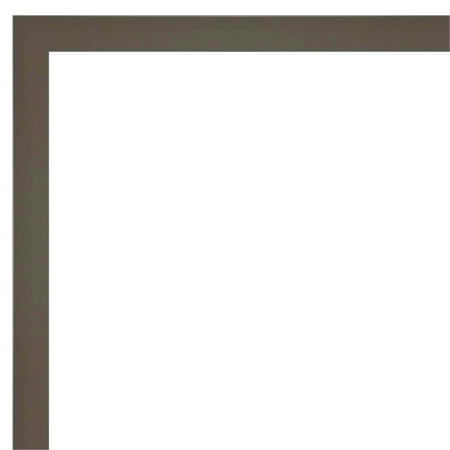 Amanti Art Non-Beveled Wood Wall Mirror, Svelte Clay Grey Frame