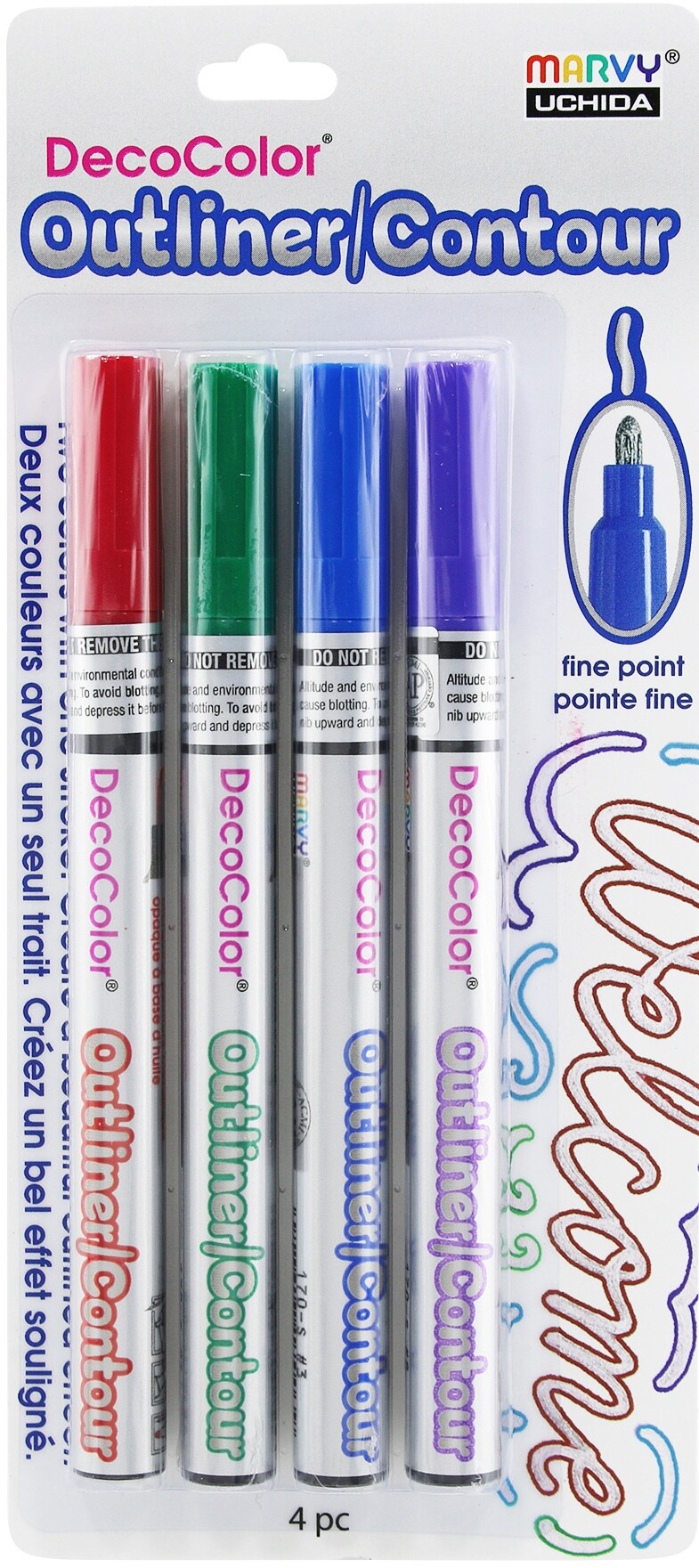 DecoColor Outliner Paint Marker Set 4/Pkg Stencils & Forms Michaels