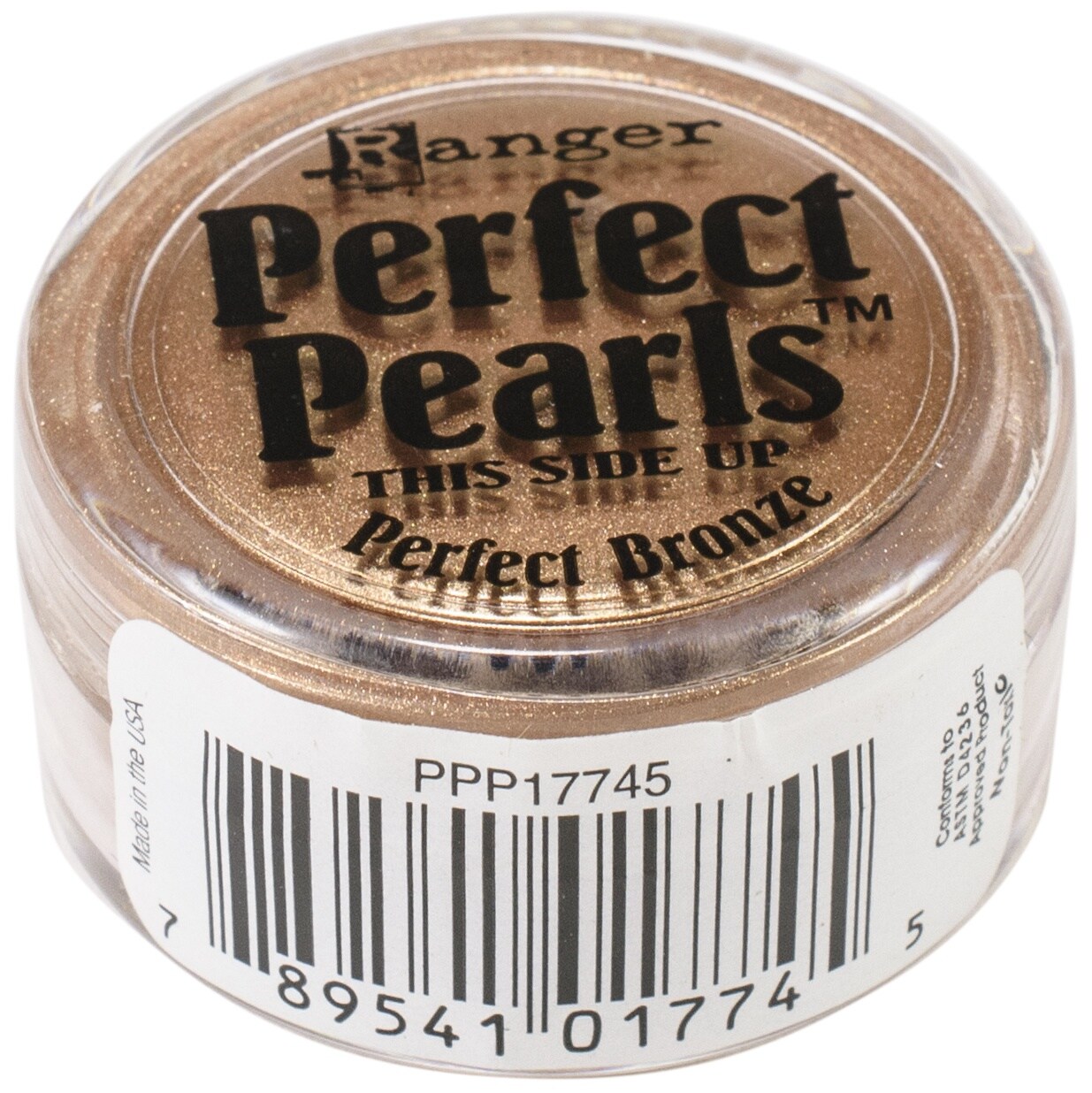Ranger Perfect Pearls Pigment Powder .25ozBronze Stencils & Forms