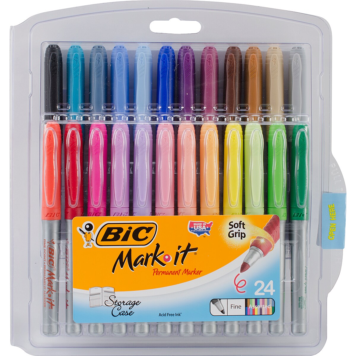 BIC Mark-It Fine Point Permanent Markers 24/Pkg-Assorted Colors ...