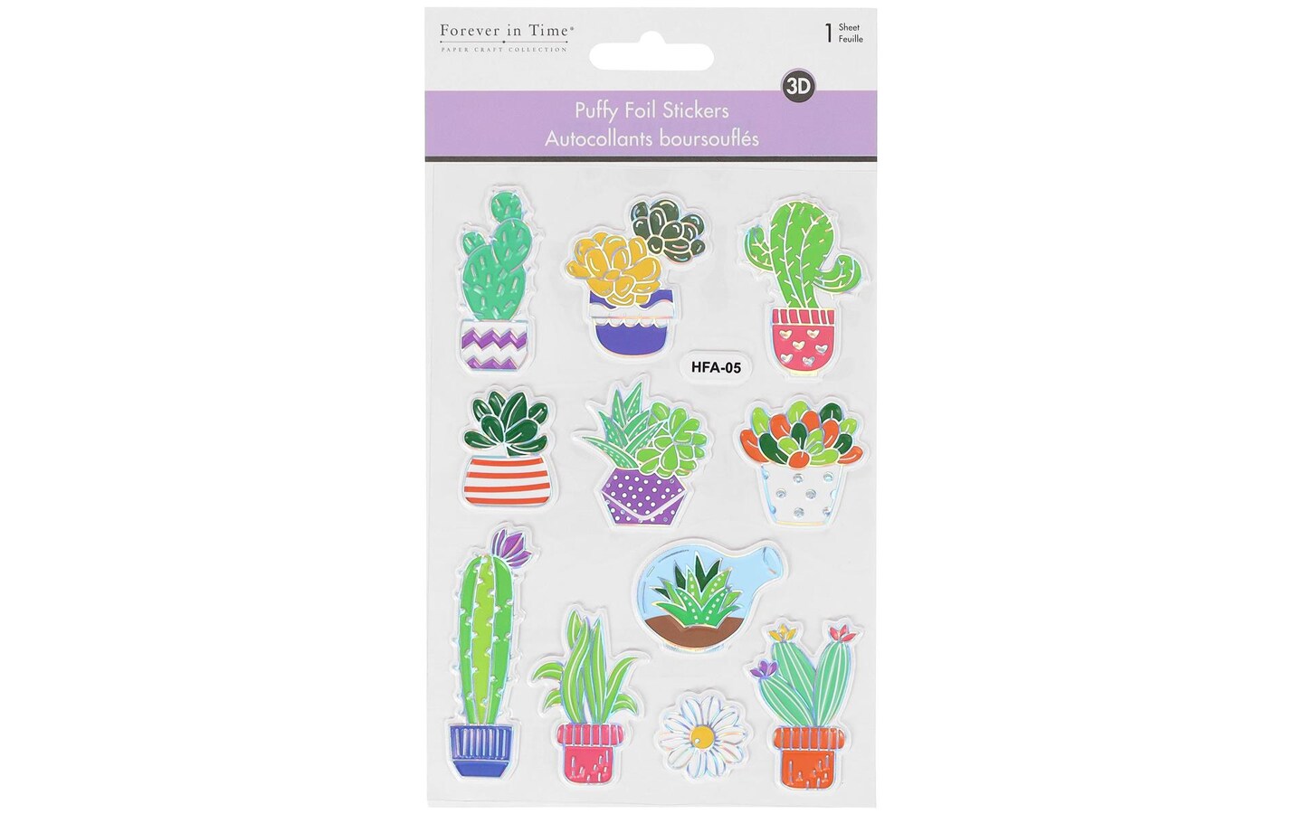Multicraft Sticker Foil Puffy Succulents