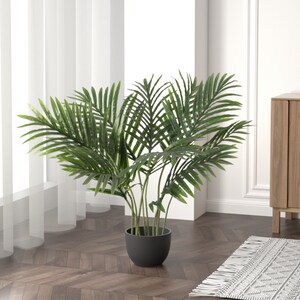 Areca Artificial Palm Tree, Artificial Plants for Home Decor Indoor, Fake Plants for Living Room Decor, Floor Plants for Living Room Decor, Faux Plants Indoor, Plants for Bedroom Decor - 2 Feet
