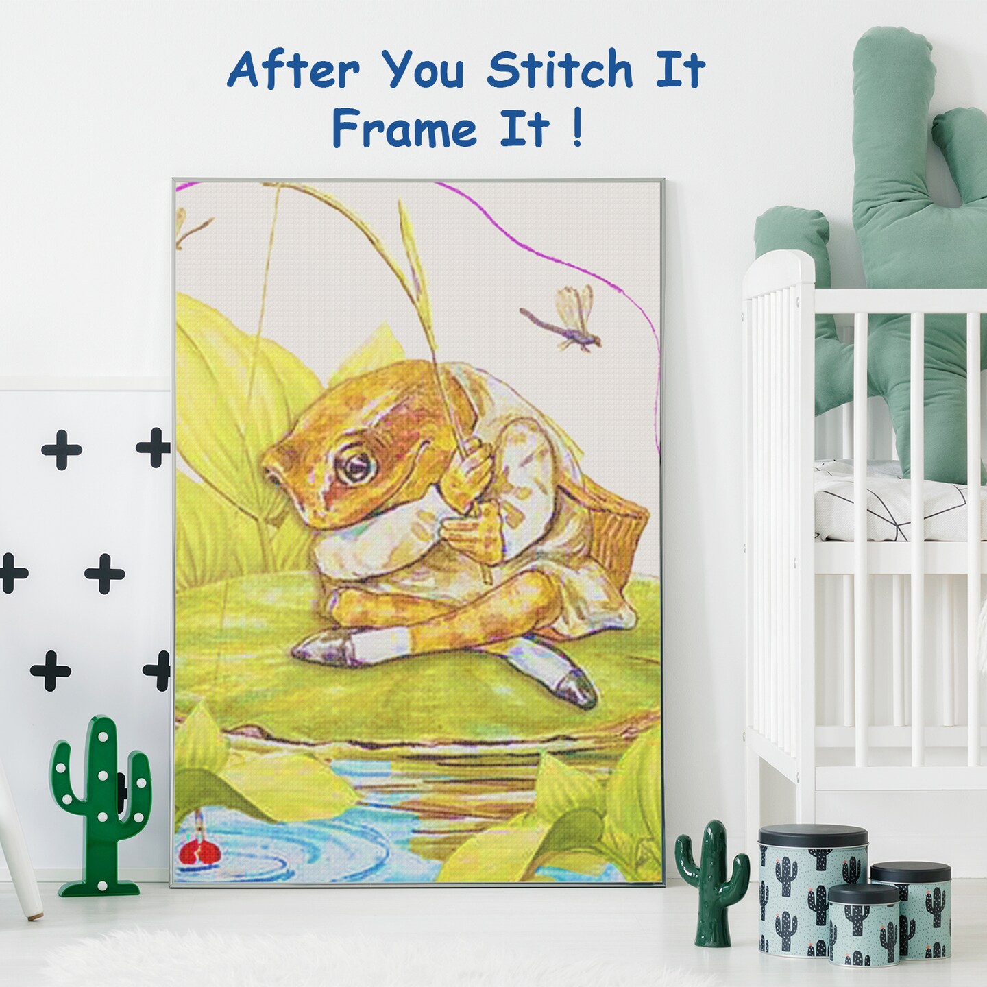 Jeremy Fisher Frog inspired by Beatrix Potter Counted Cross Stitch Pattern