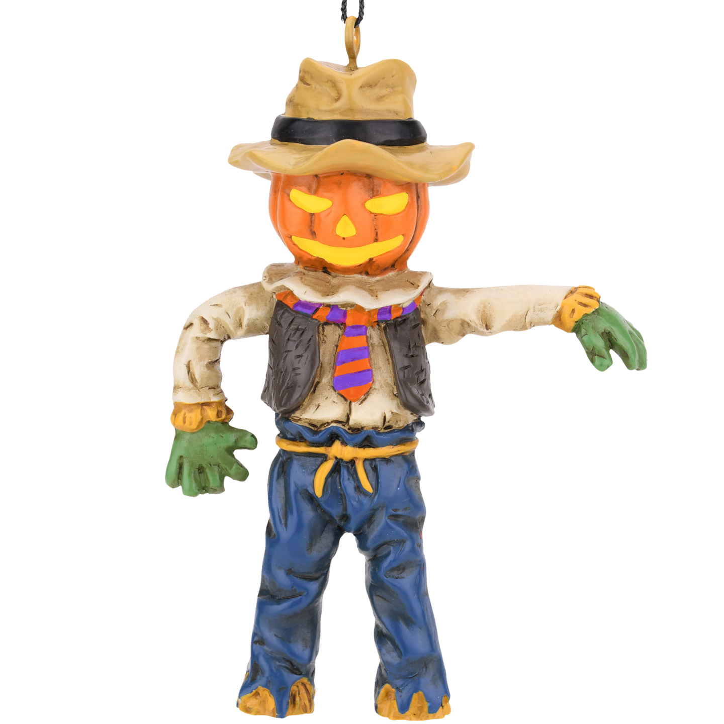 Pumpkin Head Scarecrow Halloween Ornament