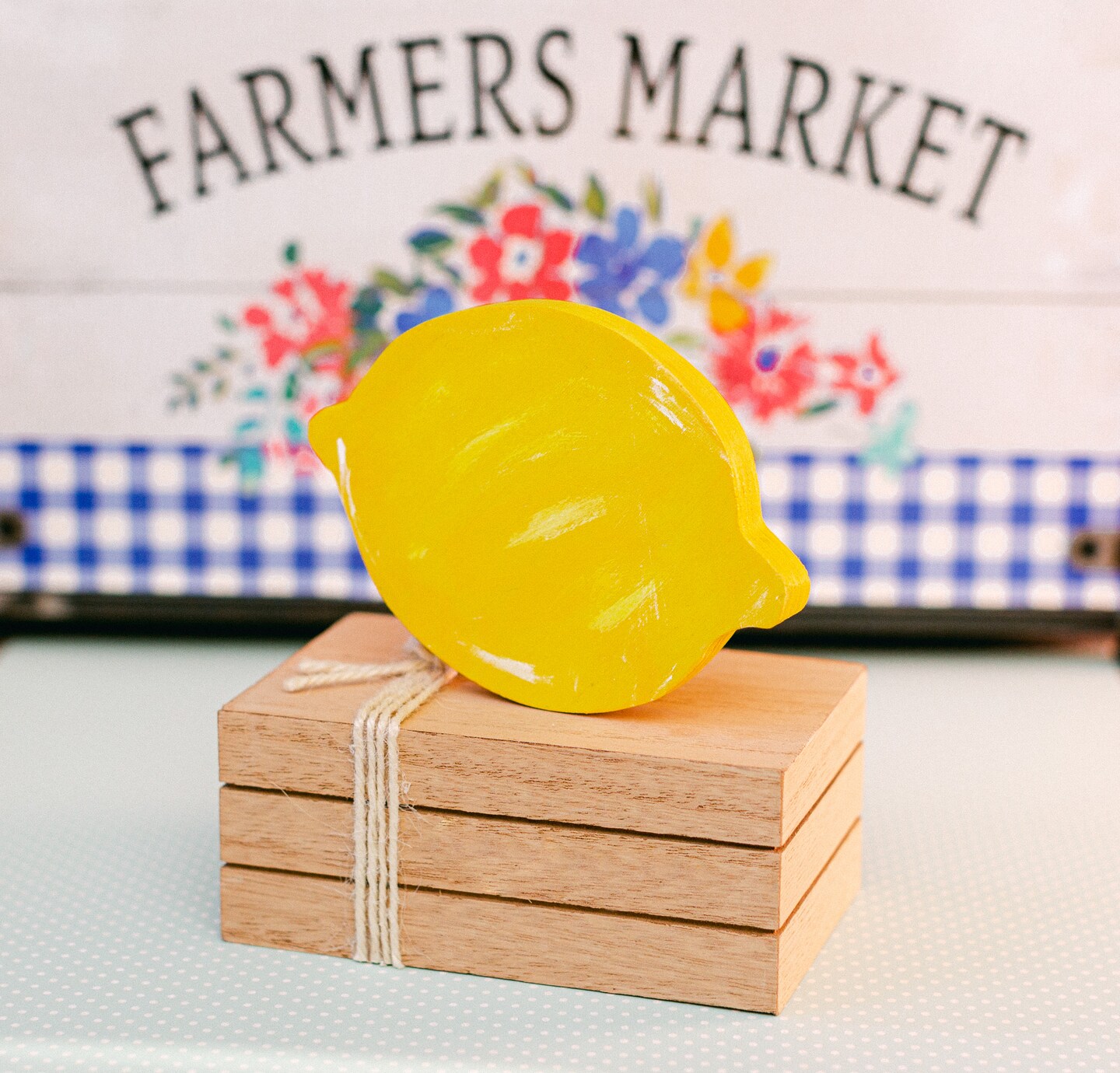 Lemon Tiered Tray Decor 41/2", Chunky Blank Wood Shape for Crafts Woodpeckers Michaels