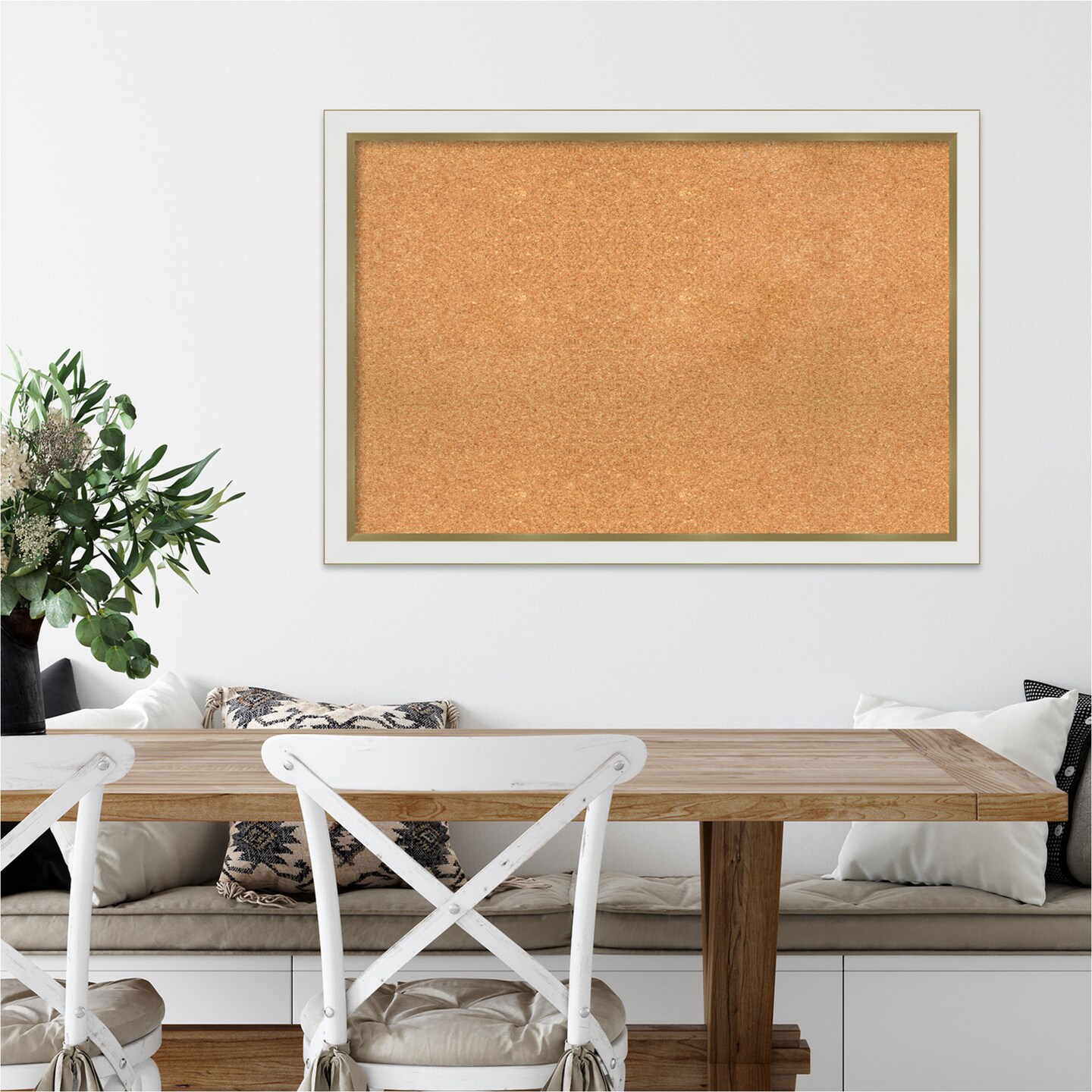 Cork Board, Eva Narrow Frame - Bulletin Board, Organization Board, Pin Board