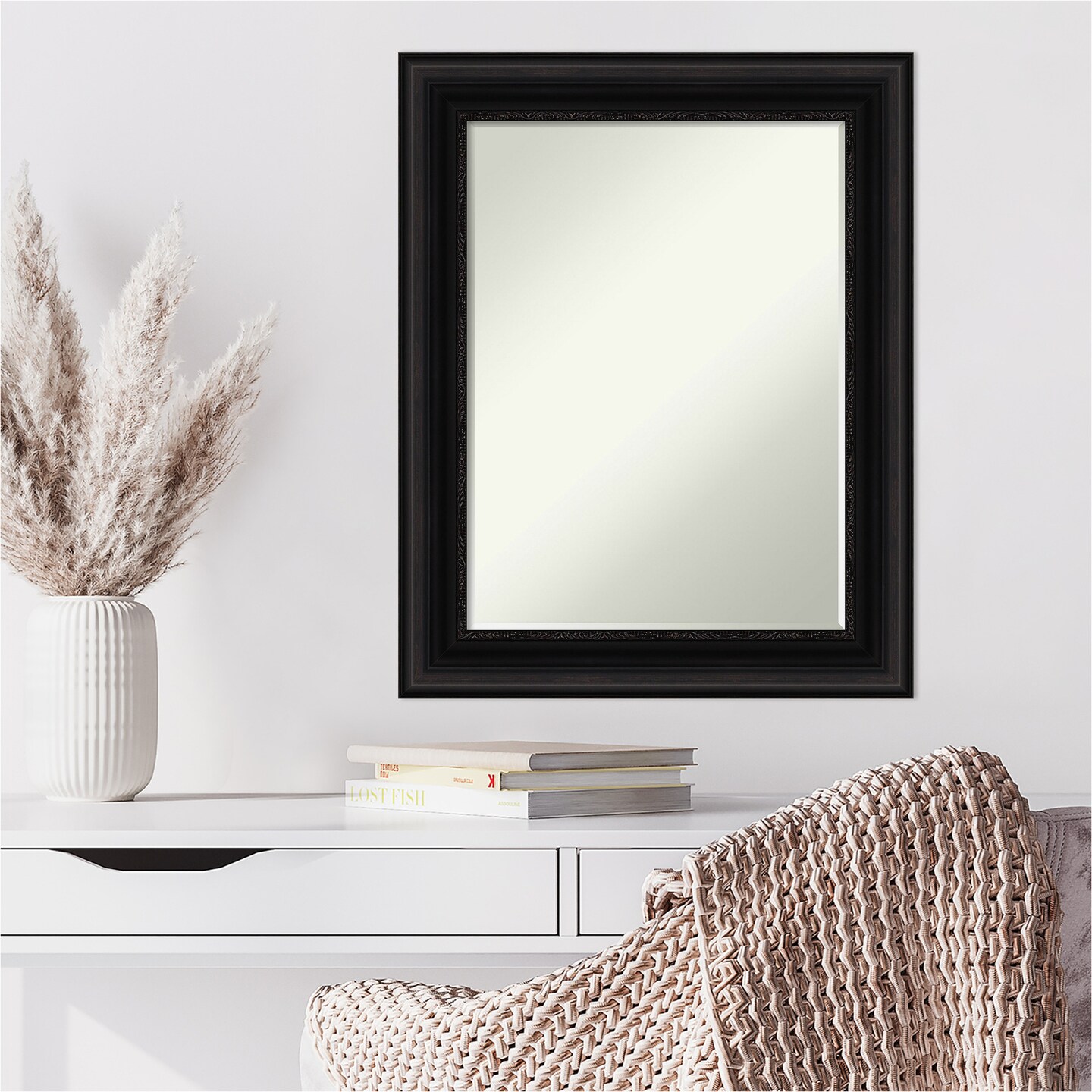 Petite Bevel Wall Mirror, Parlor Frame