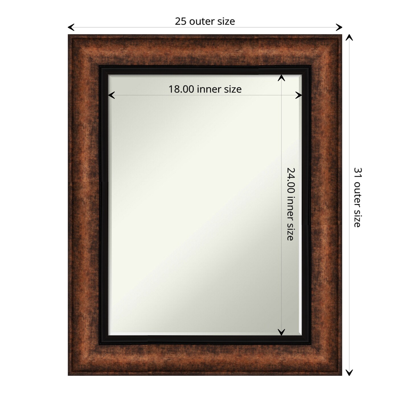 Petite Bevel Wall Mirror, Vogue Frame