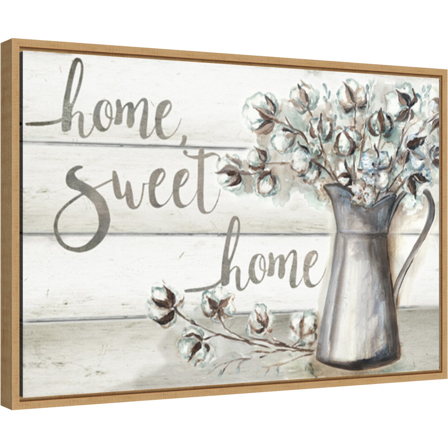Farmhouse Cotton Home Sweet Home by Tre Sorelle Studios Canvas Wall Art Print Framed