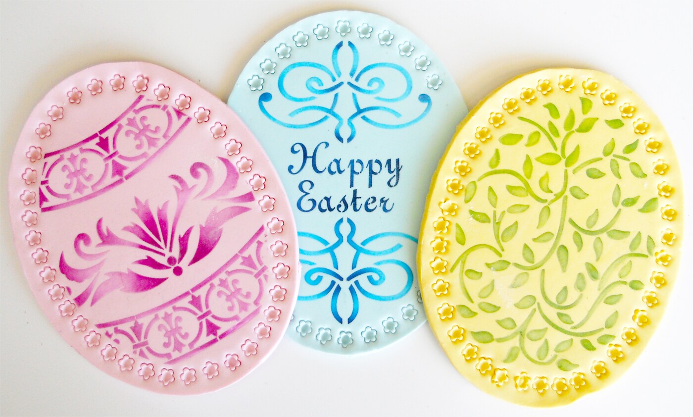 Large Easter Eggs Cookie Stencils | C199 by Designer Stencils | Cookie Decorating Tools |