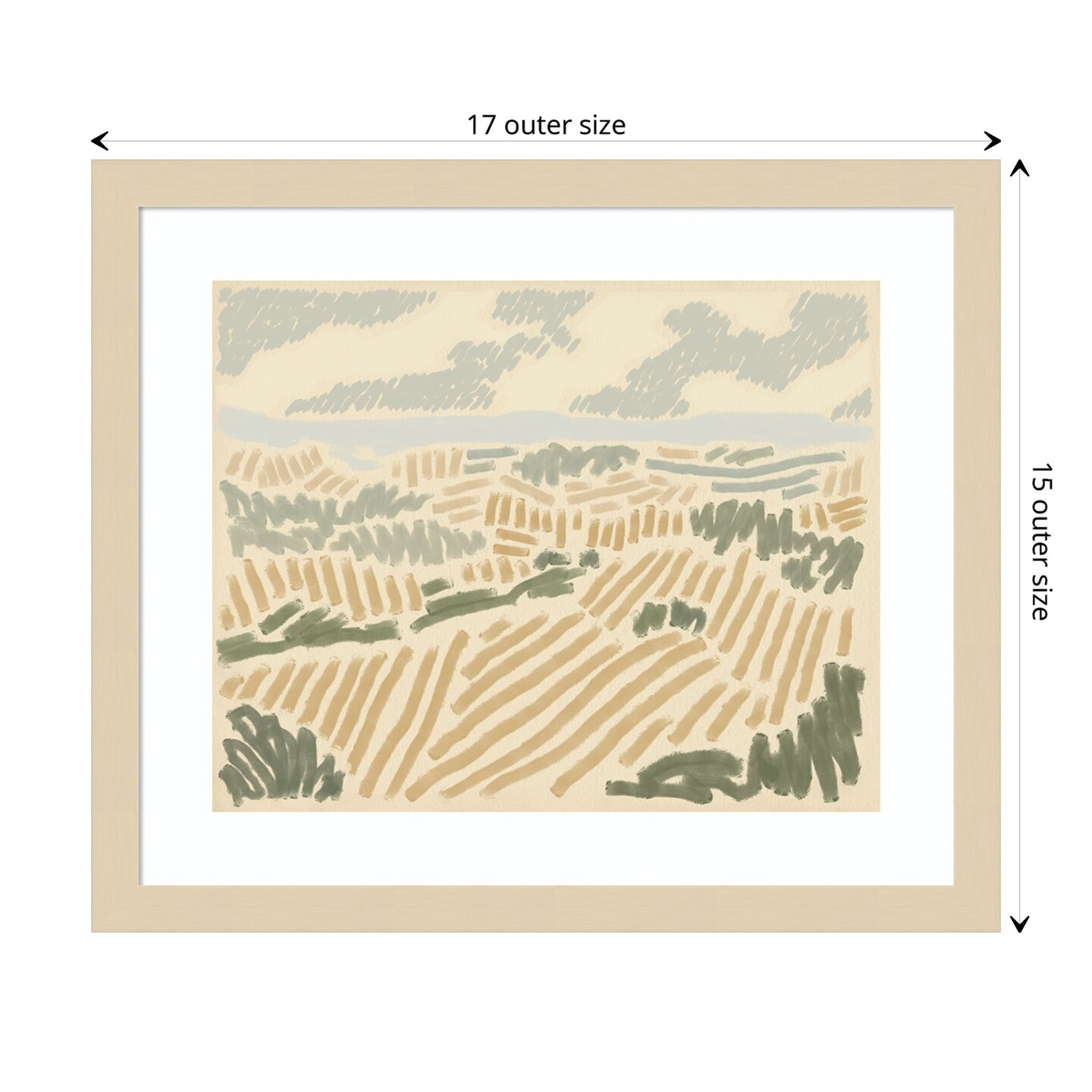 Paysage de Montpellier II by Jacob Green Wood Framed Wall Art Print