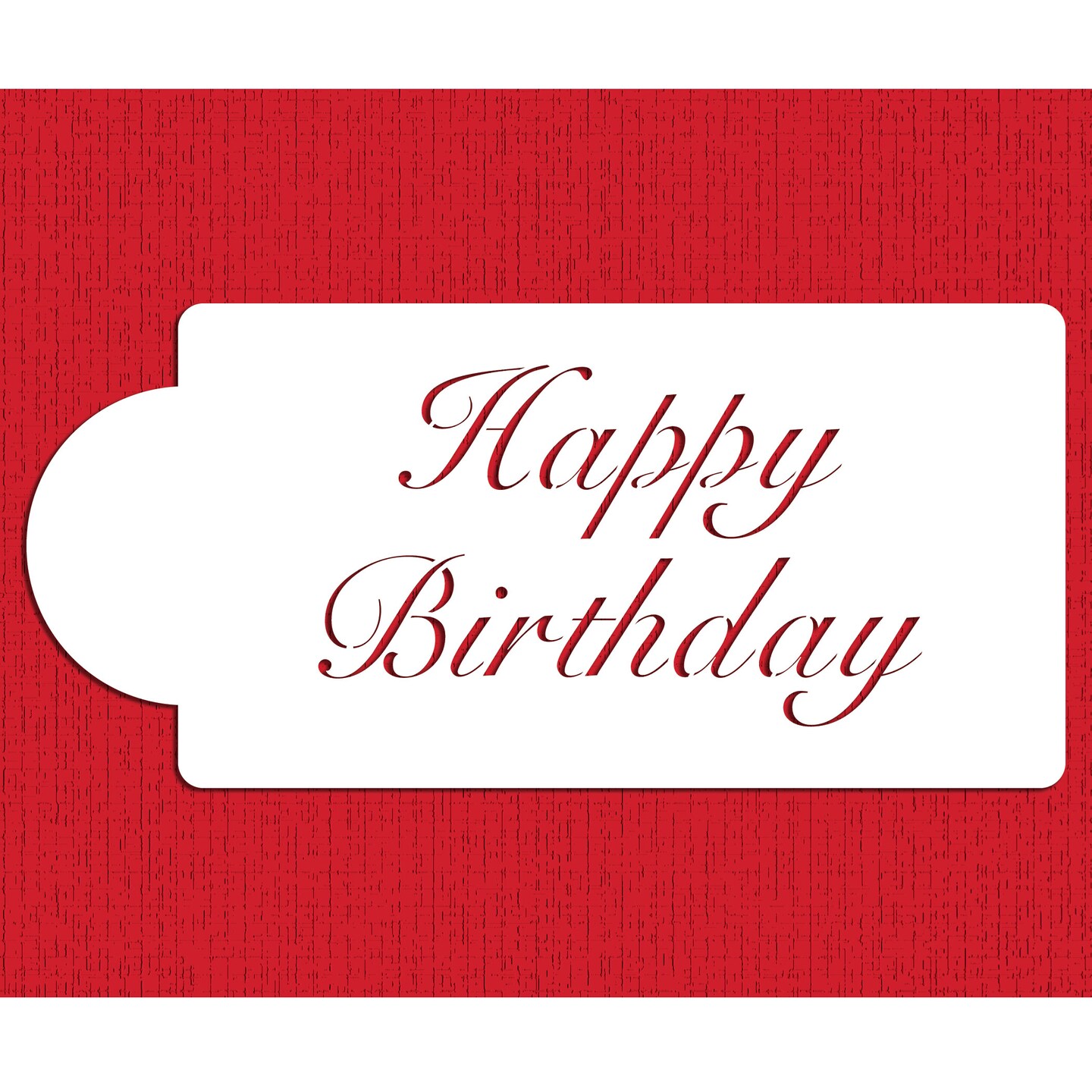 Fancy Happy Birthday Cake Stencil | C241 by Designer Stencils | Stencils for Royal Icing, Airbrush, Dusting Powder |