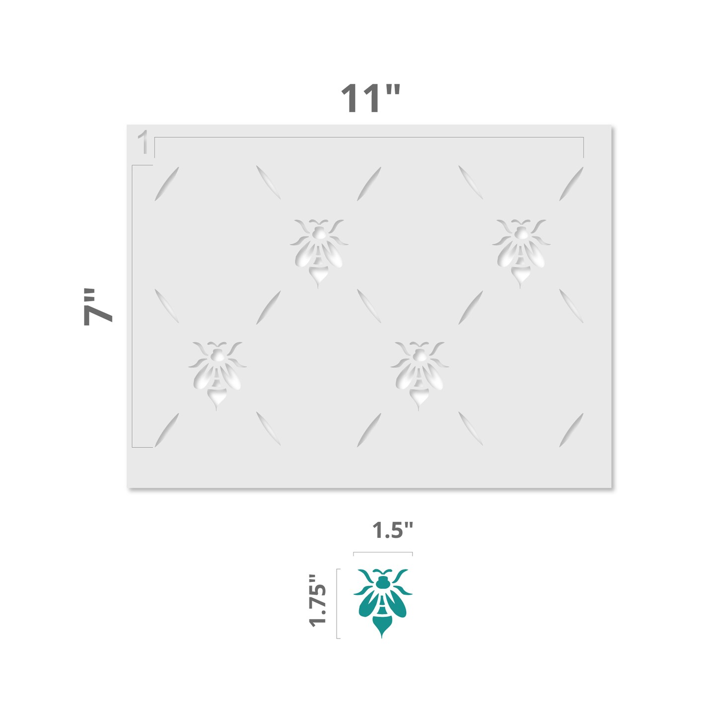 Bee Wallpaper Wall Stencil | 2168 by Designer Stencils | Reusable Stencils for Painting |