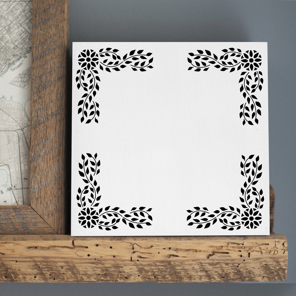 Indian Inlay Embossing 12 x 12 Stencil Details Set | FS015 by Designer Stencils | Pattern Stencils | Reusable Stencils for Painting on Wood, Wall, Tile, Canvas, Paper, Fabric, Furniture, Floor | Try Instead of a Wallpaper | Easy to Use & Clean