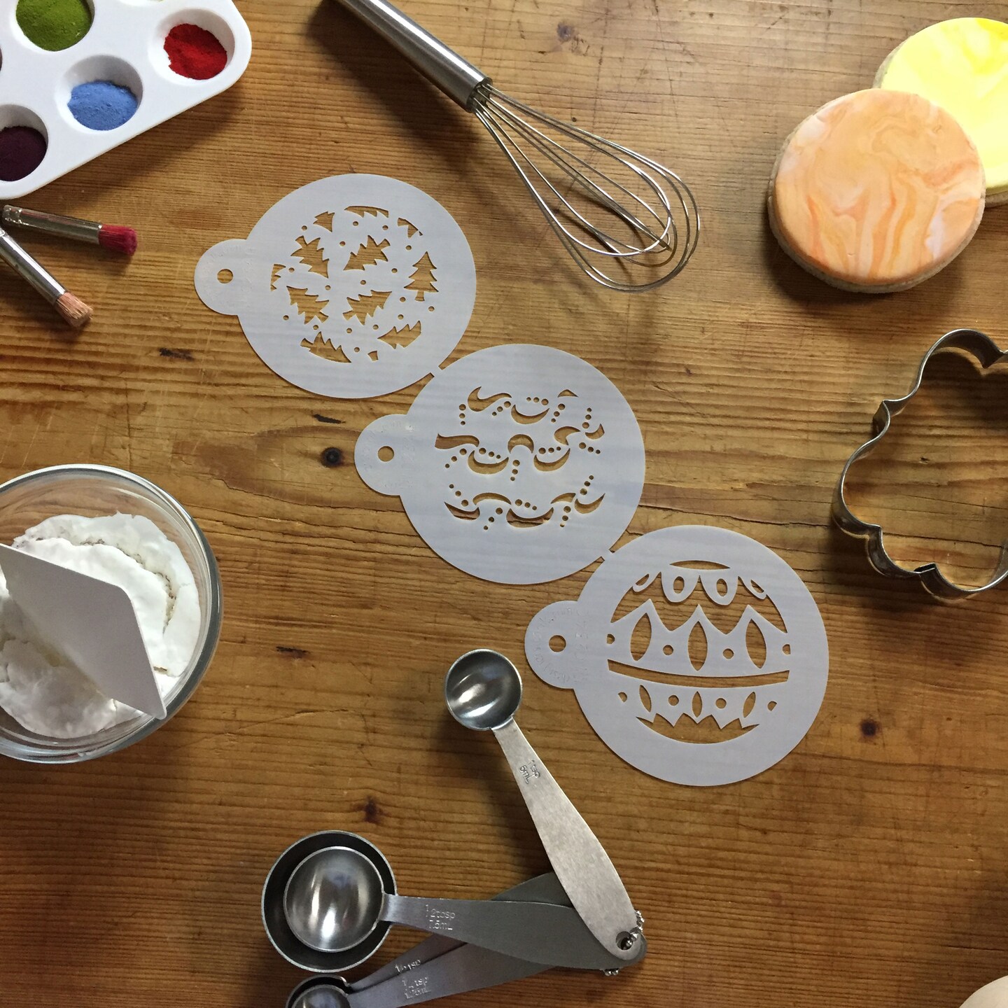 Christmas Balls Cookie Stencils | C234 by Designer Stencils | Cookie Decorating Tools |