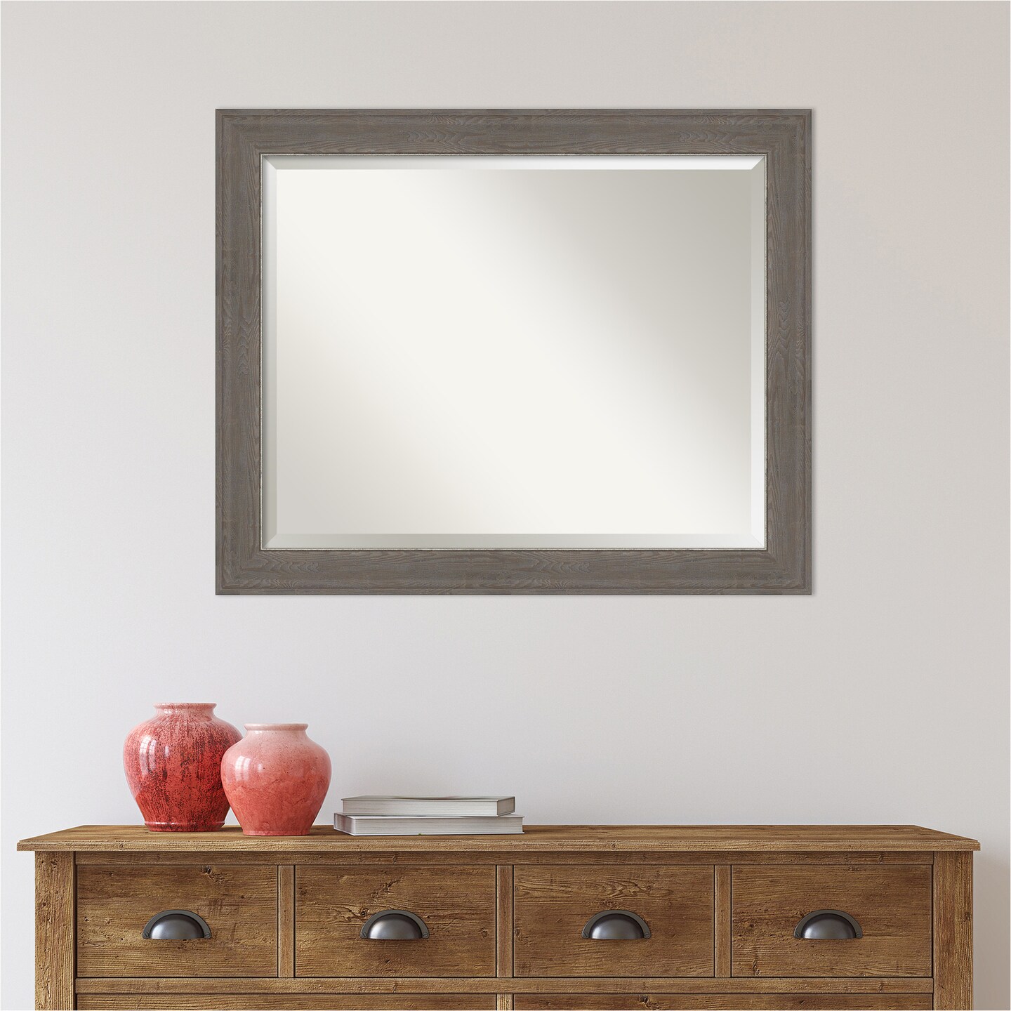 Beveled Bathroom Wall Mirror, Alta Frame