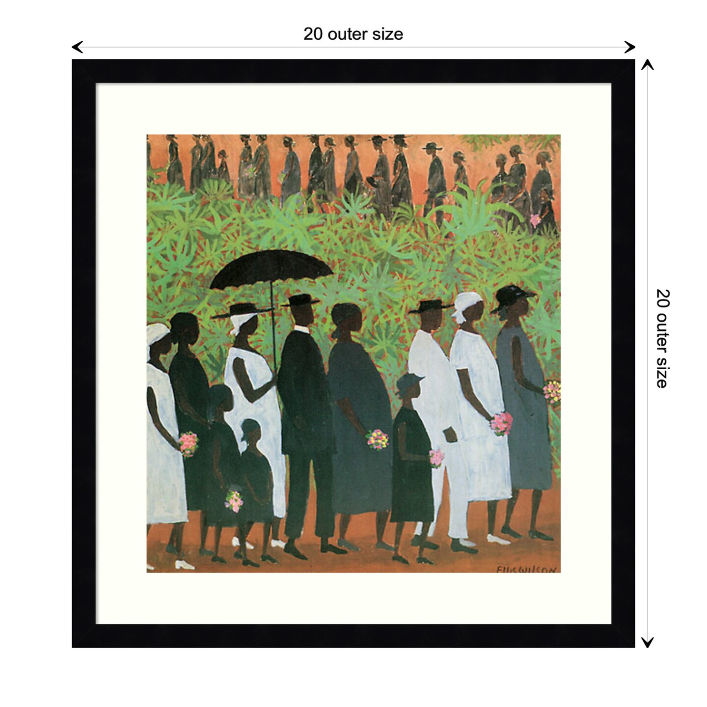 Procession by Ellis Wilson Wood Framed Wall Art Print