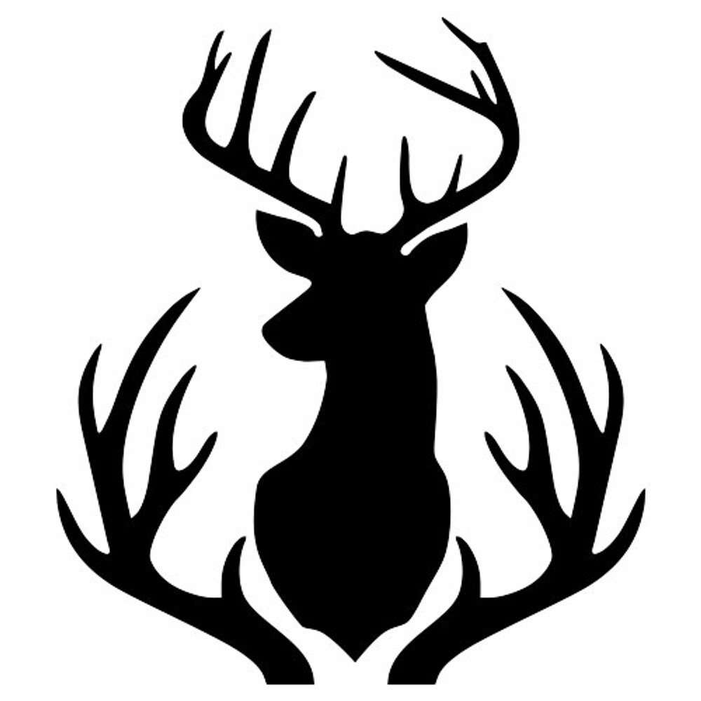 Buck Mount and Antlers Embossing 12 x 12 Stencil | FS044 by Designer Stencils | Animal &#x26; Nature Stencils | Reusable Stencils for Painting on Wood, Wall, Tile, Canvas, Paper, Fabric, Furniture, Floor | Reusable Stencil for Home Makeover