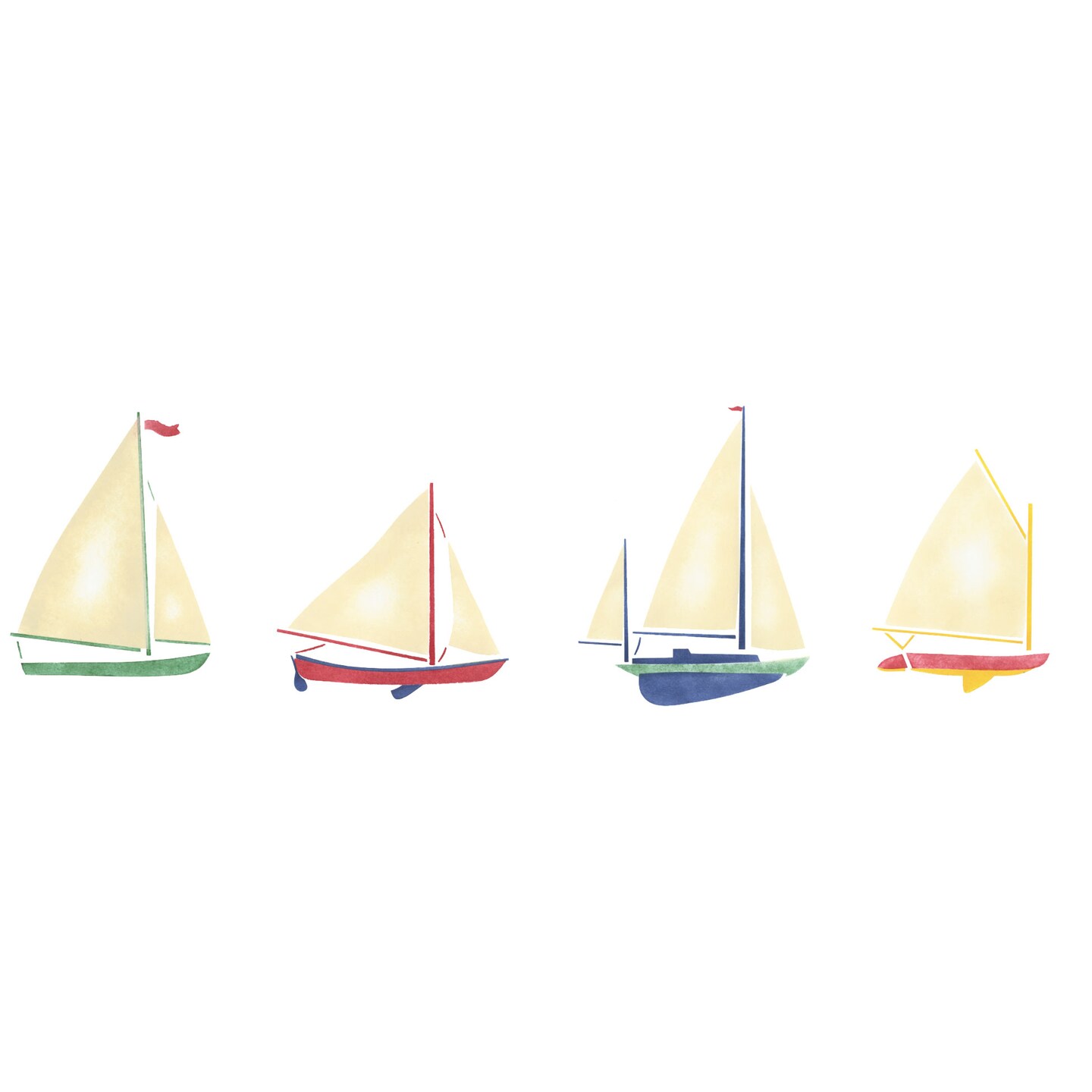 Sailboat Wall Stencil | Outdoor Stencils | Reusable Art Craft Stencils for Painting on Walls, Canvas, Wood | Reusable Plastic Paint Stencil for Home Makeover | Easy to Use &#x26; Clean Art Stencil | 1131 by Designer Stencils