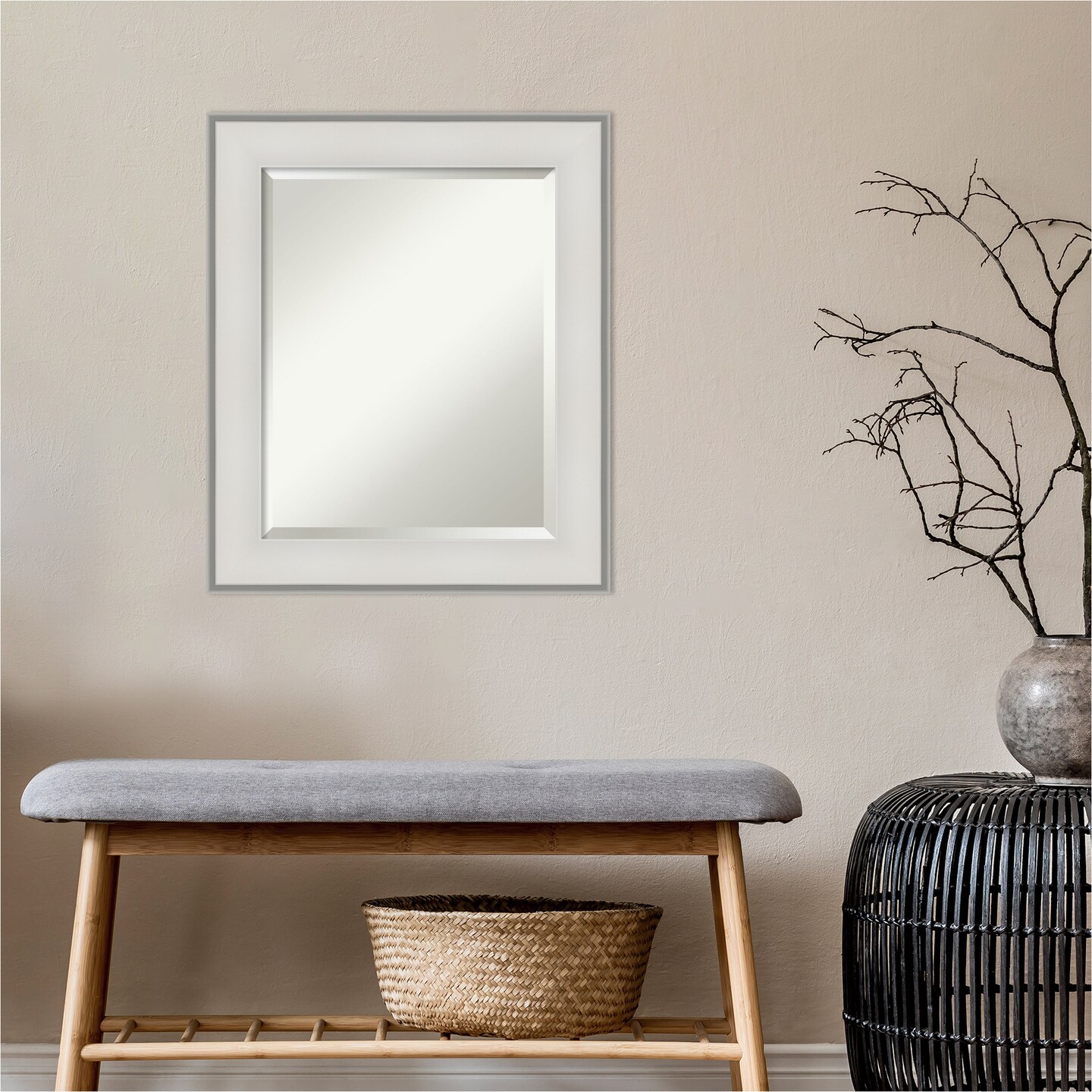 Beveled Bathroom Wall Mirror, Imperial Frame