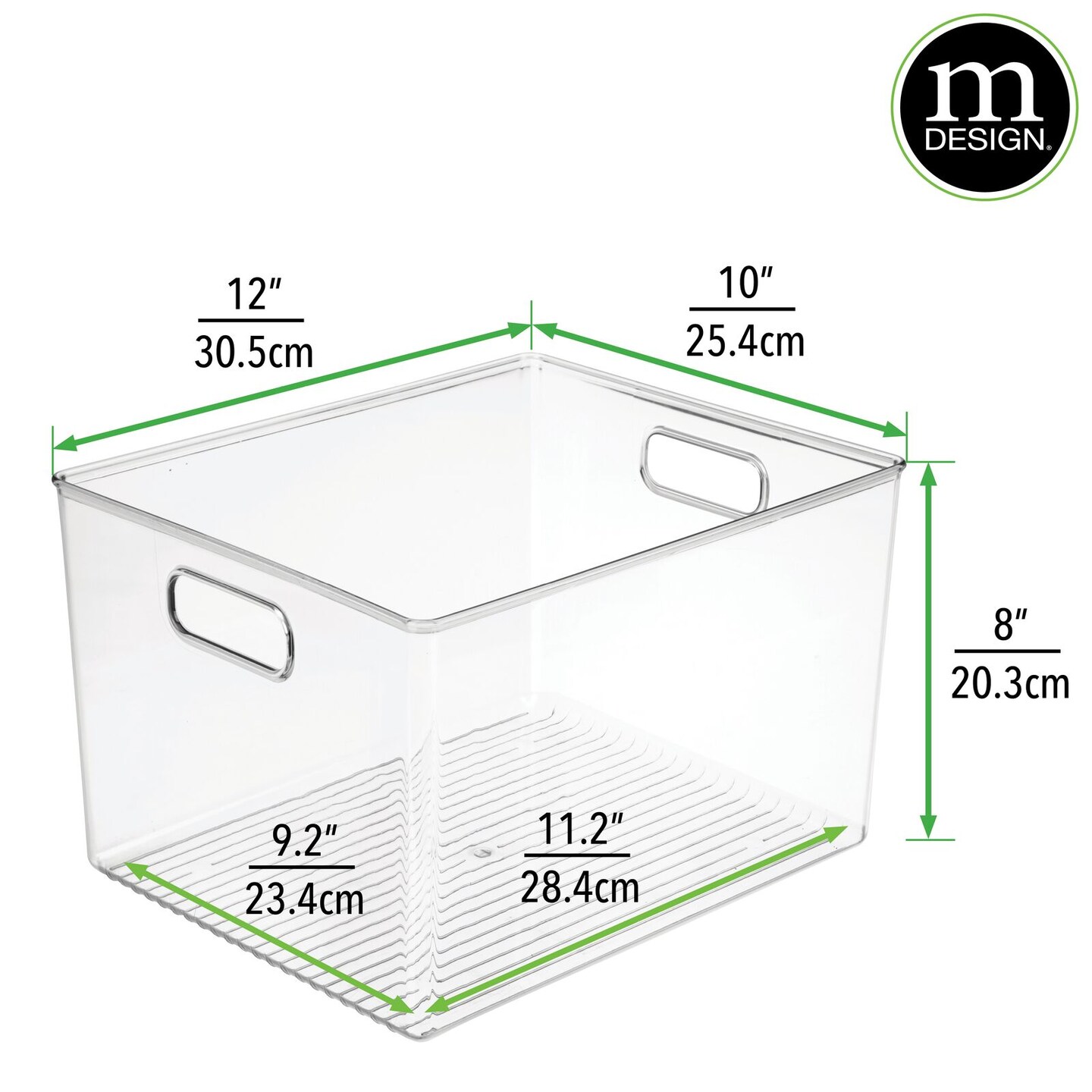 mDesign Plastic Art + Craft Room Storage Organizer Container Bin, 8 Pack, Clear