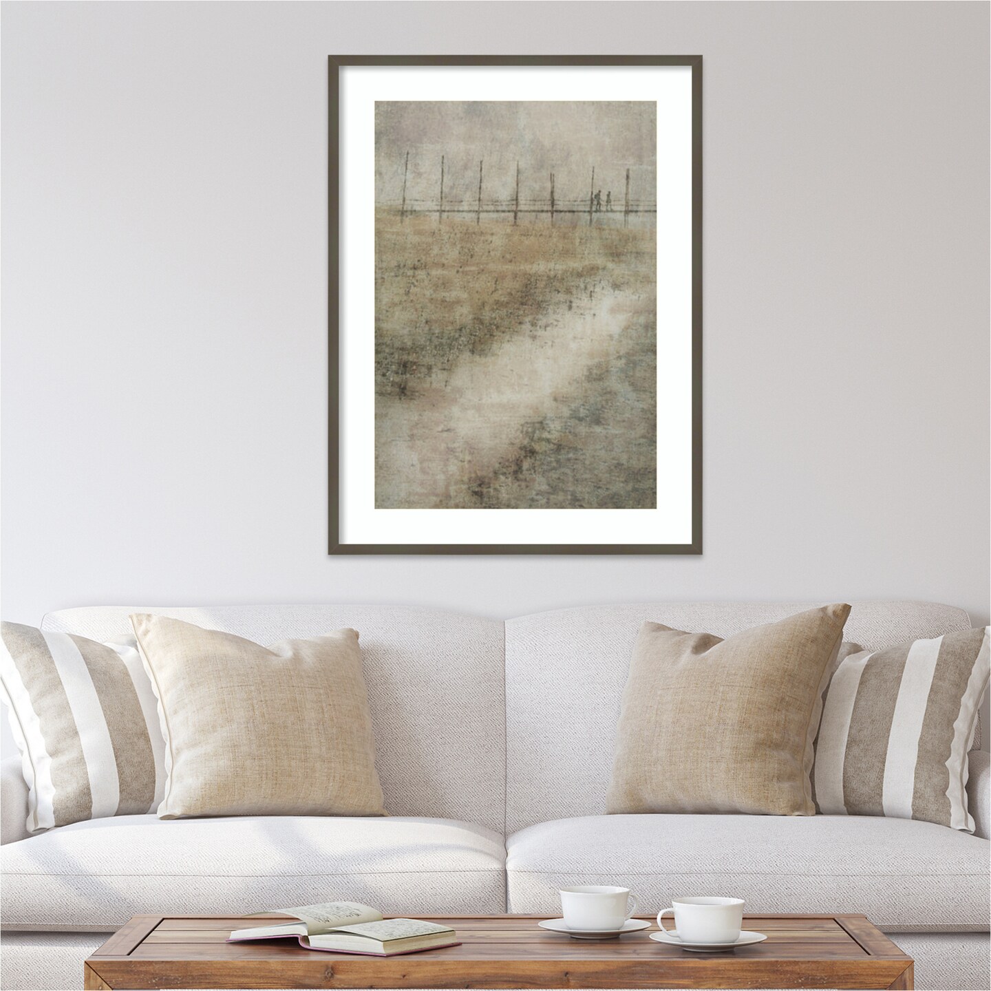 On the way by Nel Talen Wood Framed Wall Art Print 31 in. W x 41 in. H