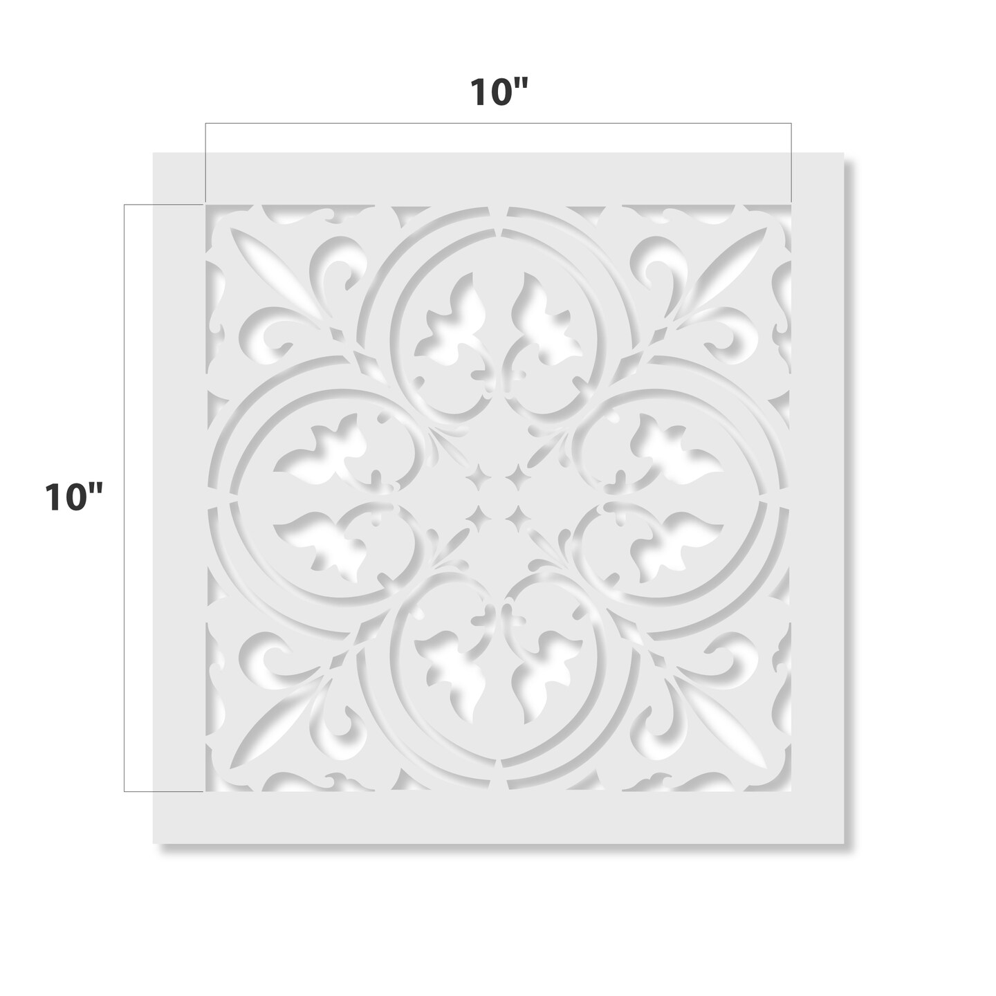 Scroll Tile Embossing 12 x 12 Stencil | FS115 by Designer Stencils | Pattern Stencils | Reusable Stencils for Painting on Wood, Wall, Tile, Canvas, Paper, Fabric, Furniture, Floor | Try Instead of a Wallpaper | Easy to Use &#x26; Clean