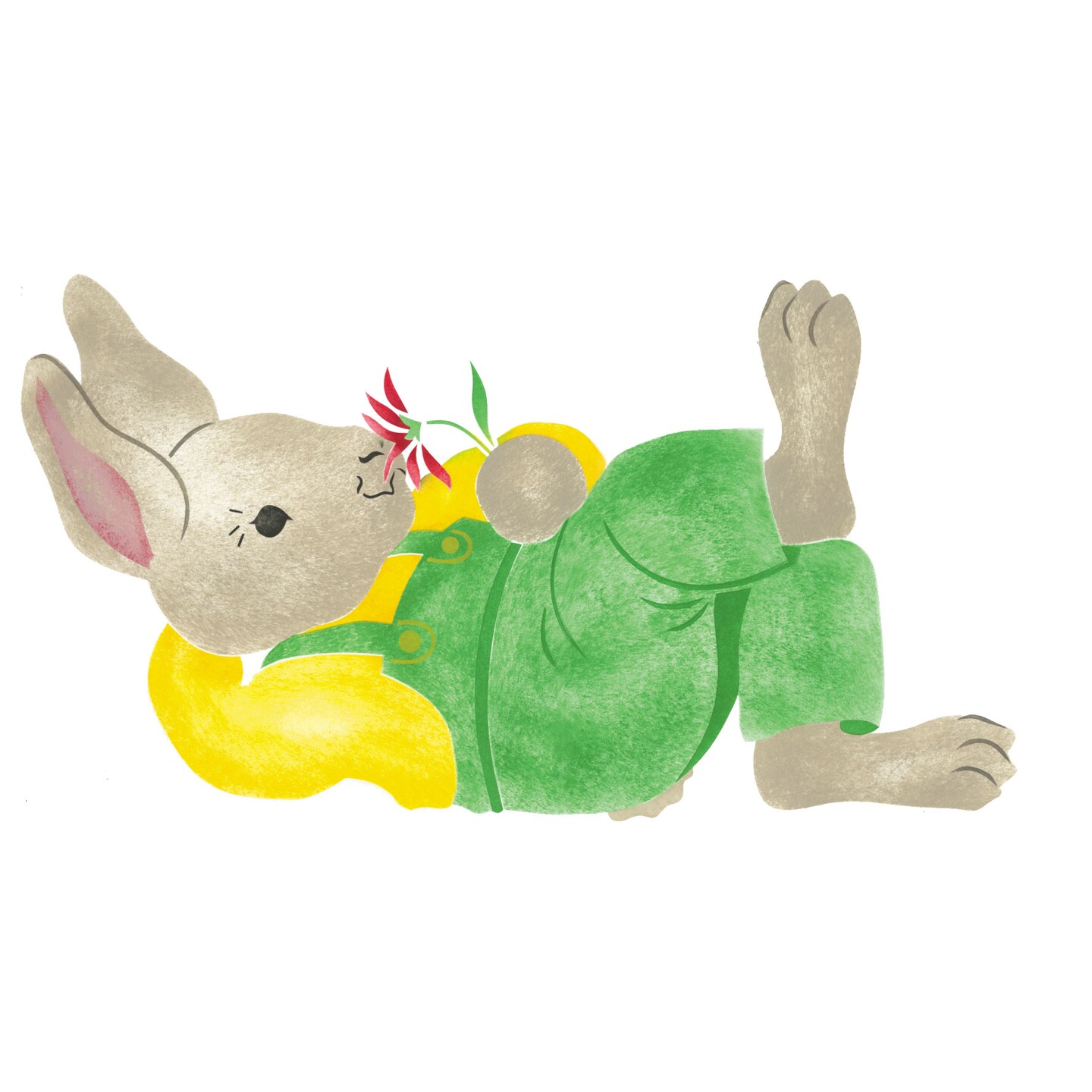 Lying Down Bunny Wall Stencil 1897 by Designer Stencils Animal