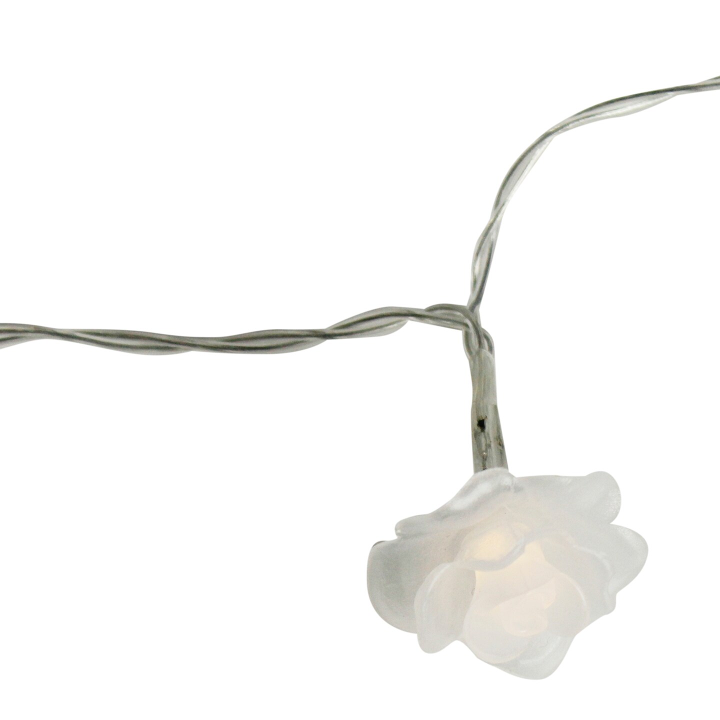 Perfect Holiday 20 LED 5MM Lights With PVC Rose Flowers