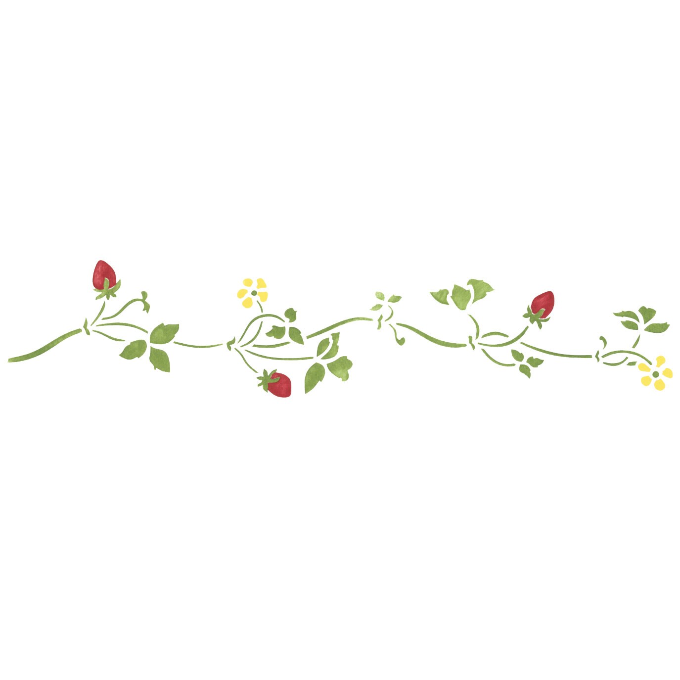 Small Strawberry Vine Wall Stencil Border | 1485 by Designer Stencils |