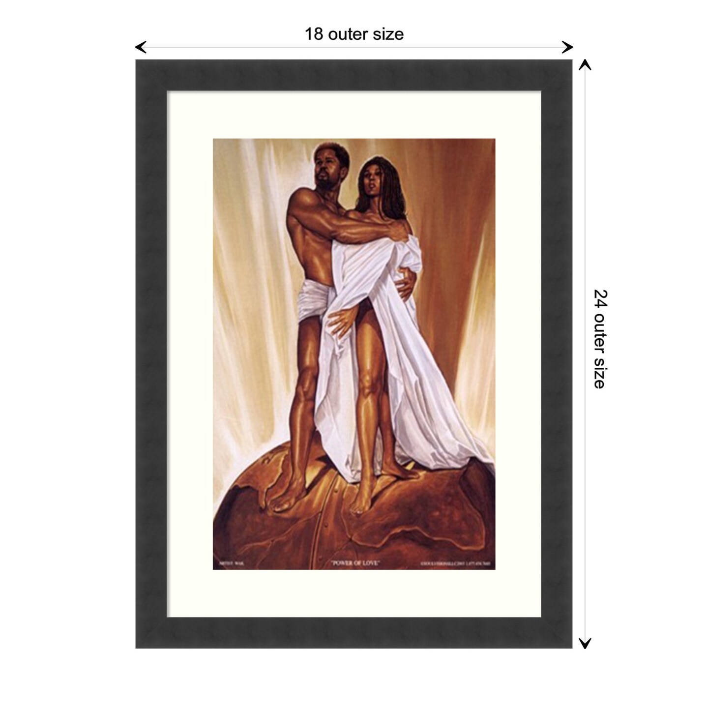 Power of Love by Wak - Kevin A. Williams Wood Framed Wall Art Print