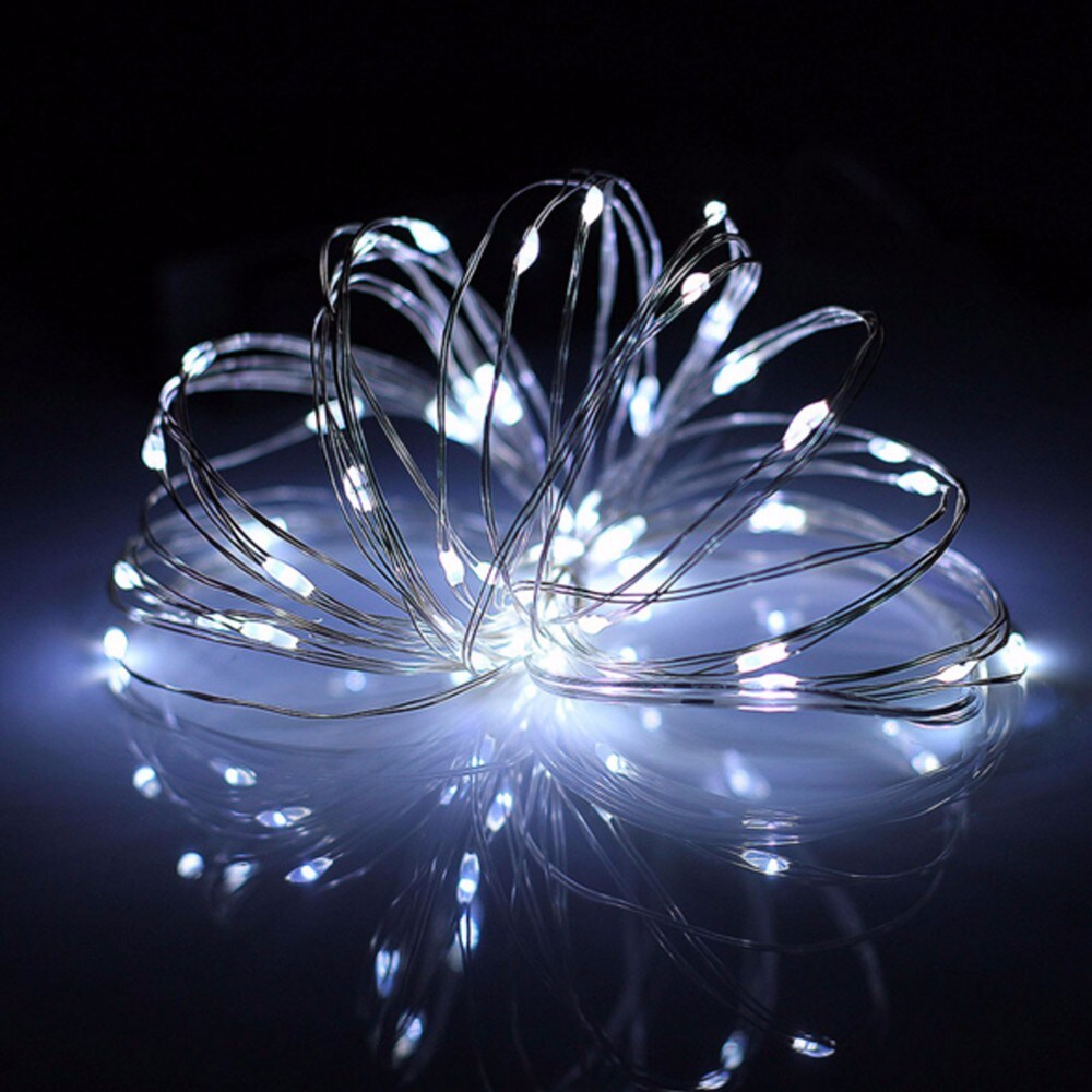 Perfect Holiday 100 LED Silver Copper Fairy Light Plug in
