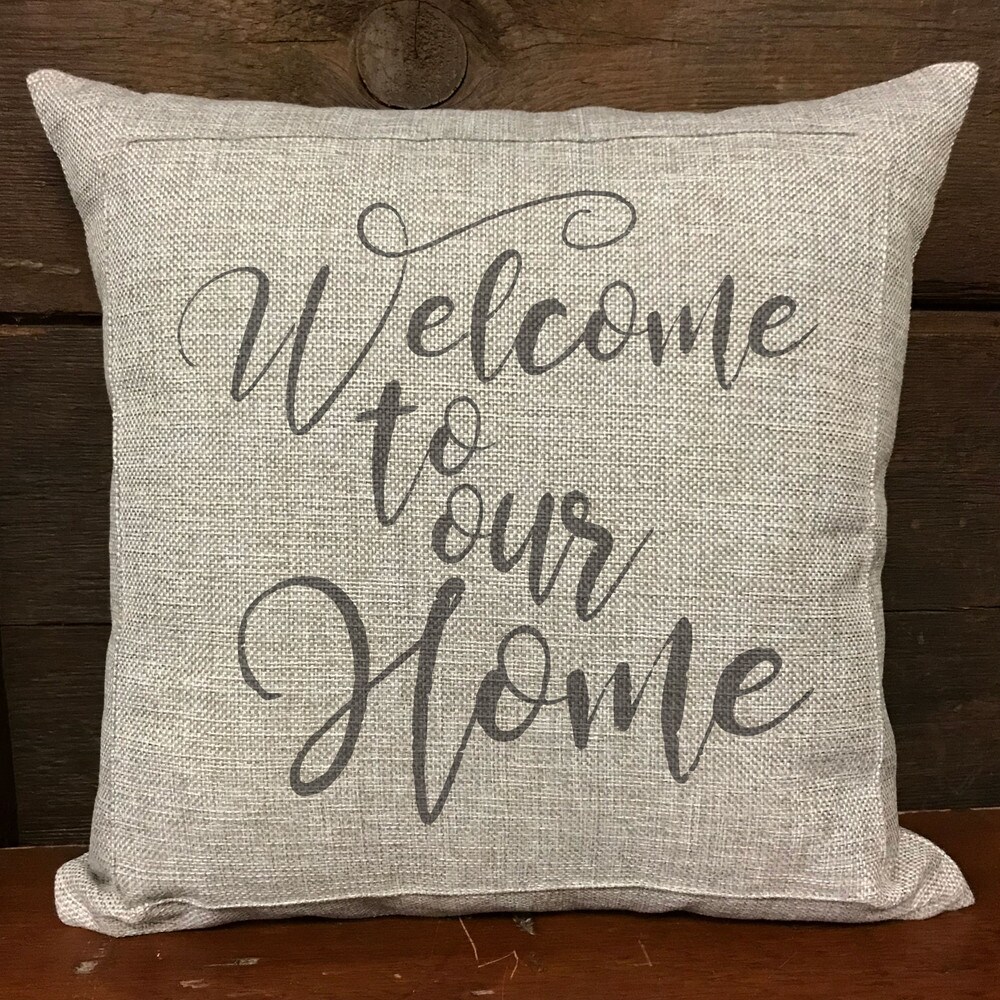 Welcome to Our Home Embossing 12 x 12 Stencil | FS017 by Designer Stencils | Reusable Stencils for Painting |