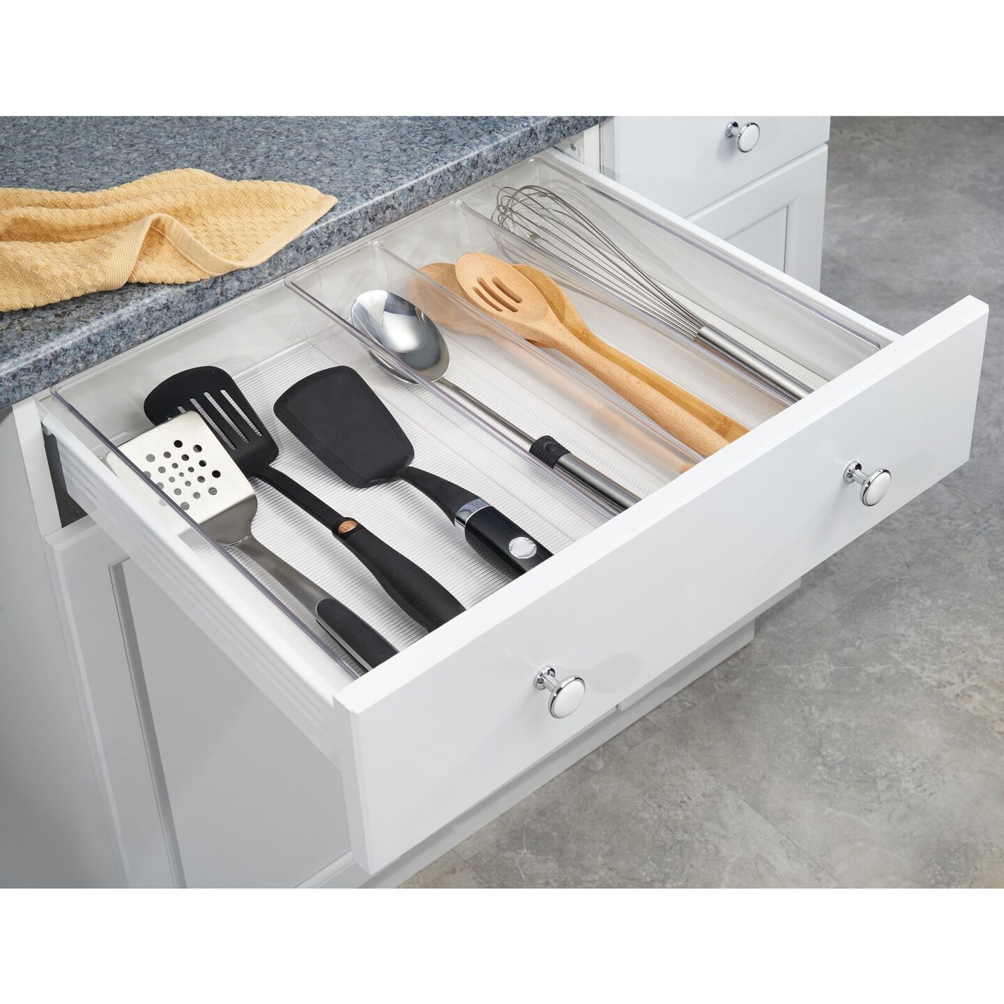 mDesign Expandable Kitchen Drawer Organizer Tray for Utensils Kitchen