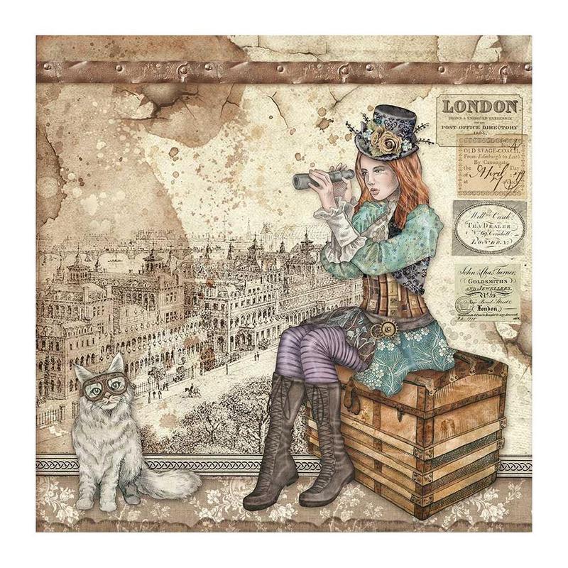 Lady Vagabond &#x26; Cat Paper - Lady Vagabond - Stamperia